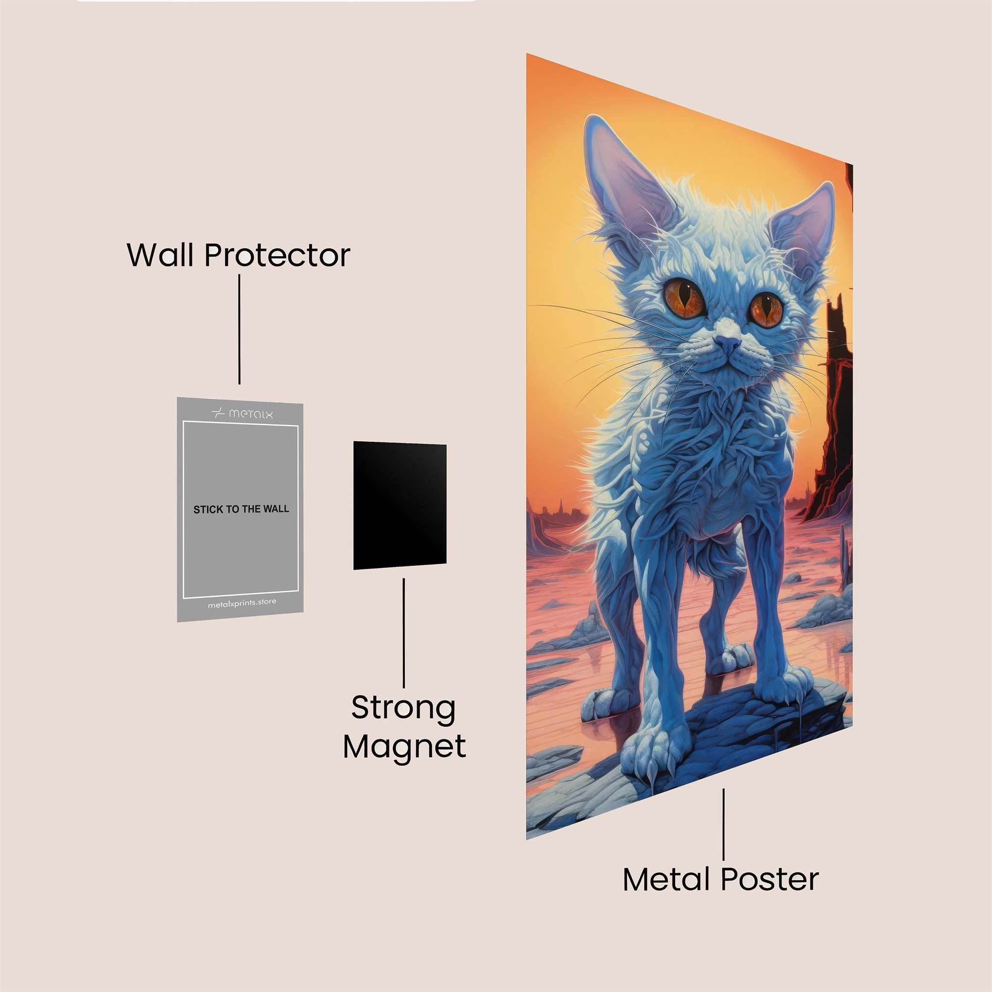 Alien Feline Safe Wall Magnetic / M