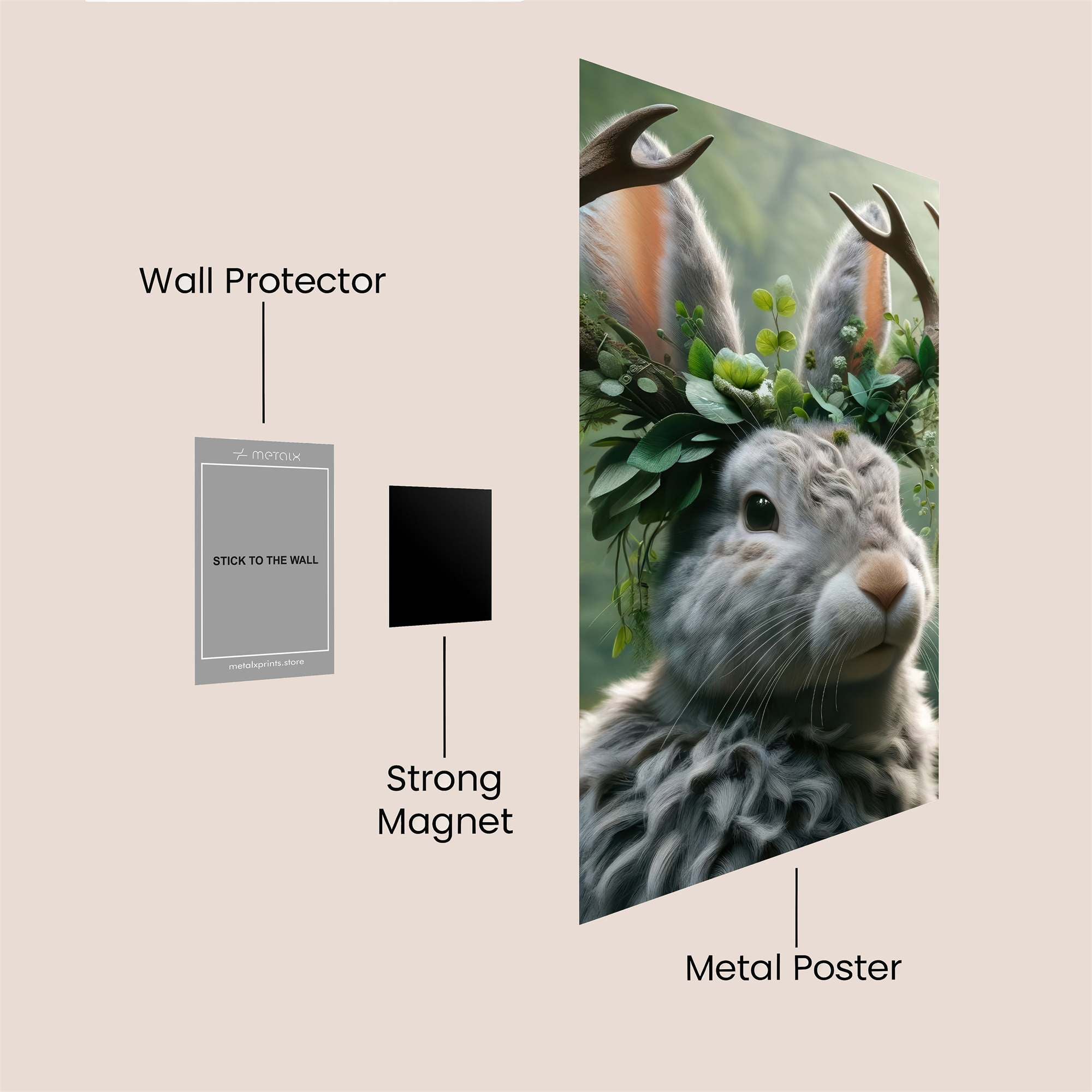 Majestic Hare Safe Wall Magnetic / M
