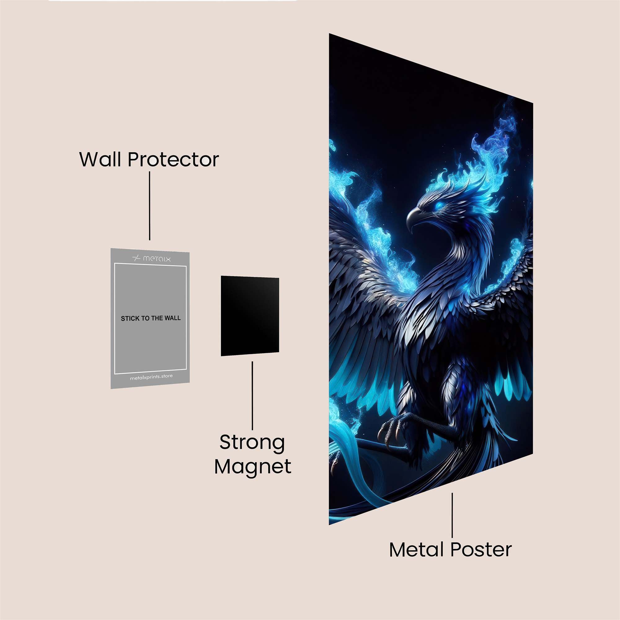 Phoenix Blaze Safe Wall Magnetic / M
