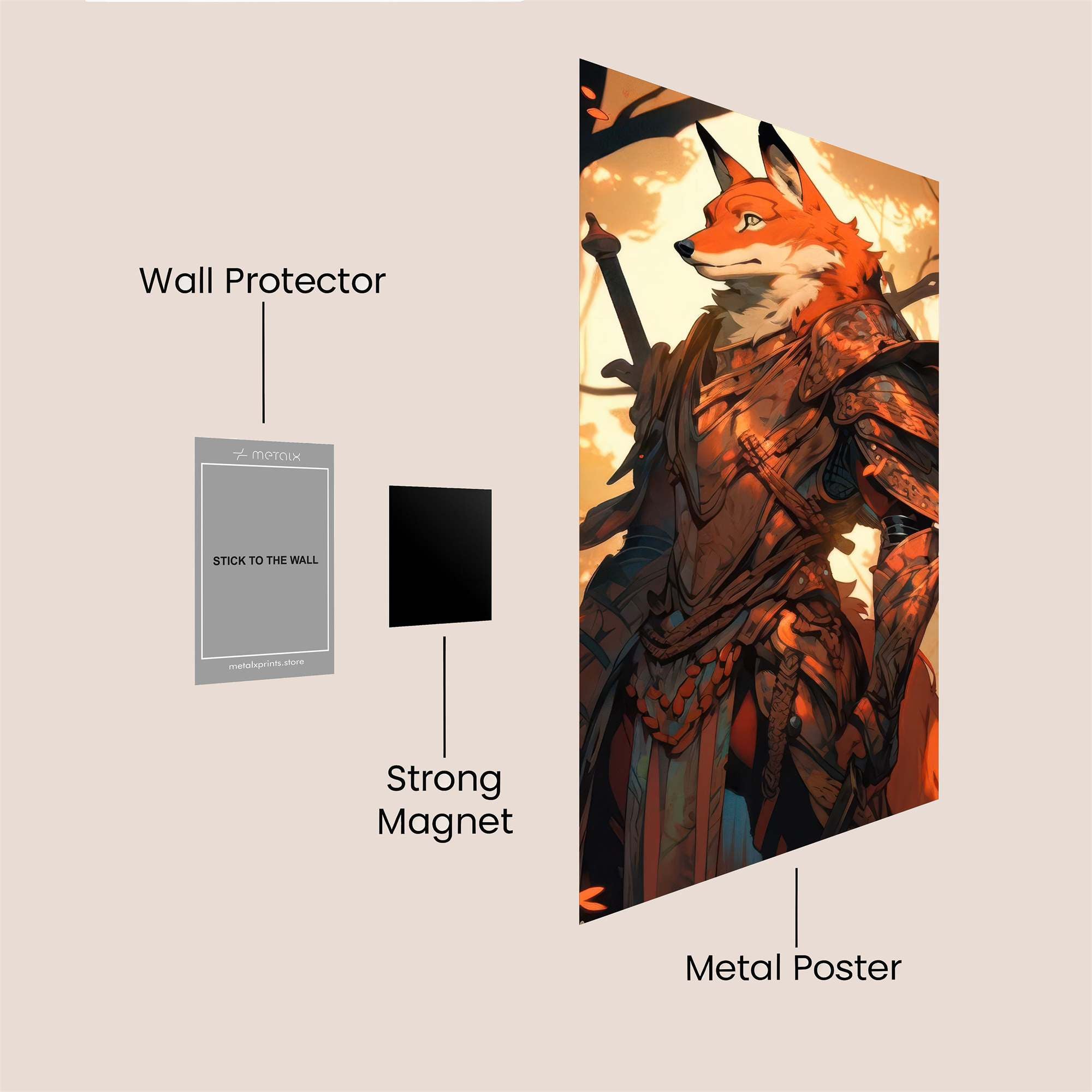 Fox Warrior Safe Wall Magnetic / M