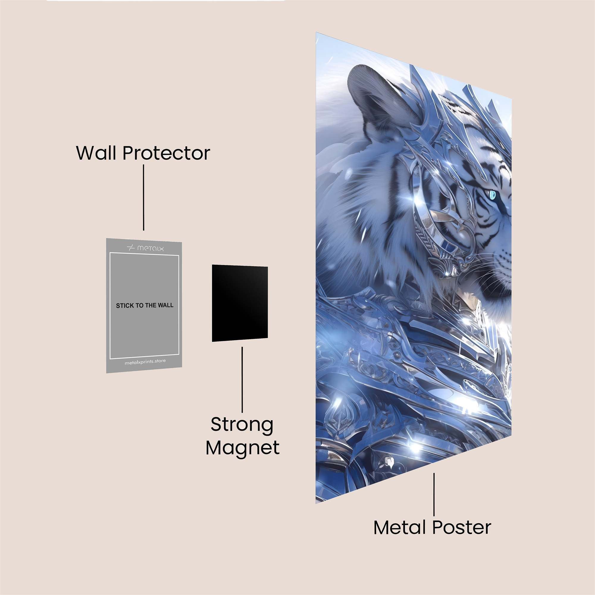 Cyber Tiger Safe Wall Magnetic / M