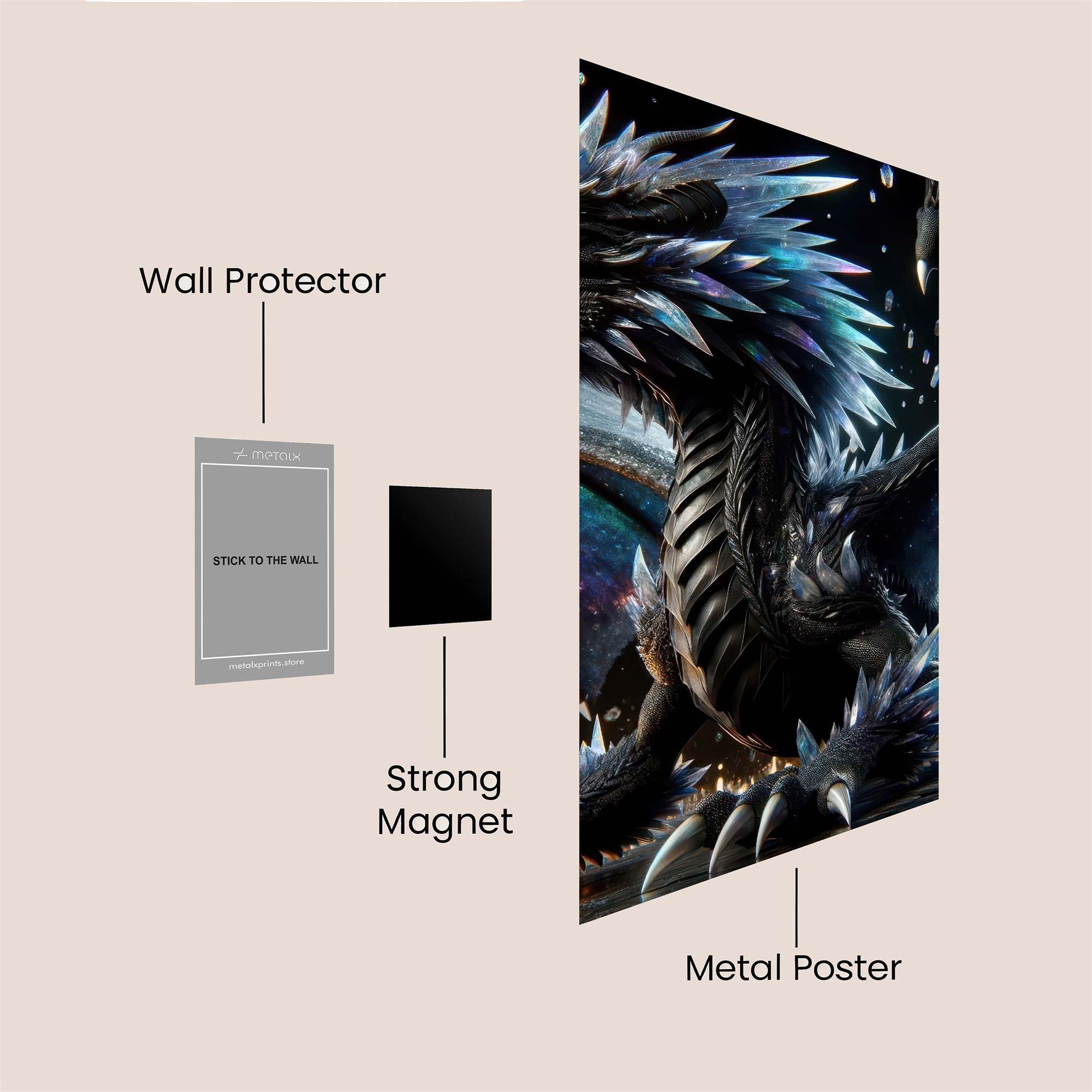 Draconic Majesty Safe Wall Magnetic / M