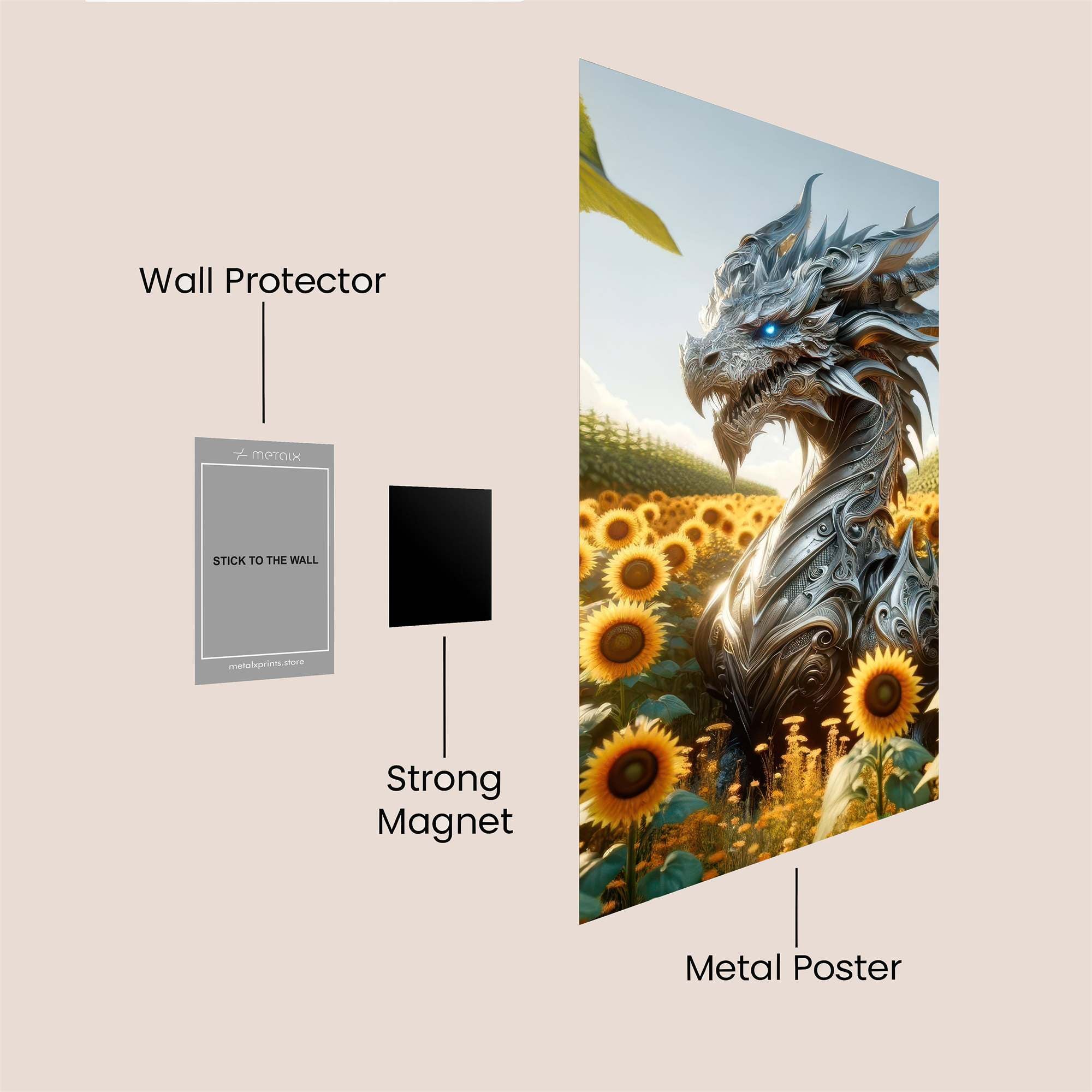 Sunflower Majesty Safe Wall Magnetic / M