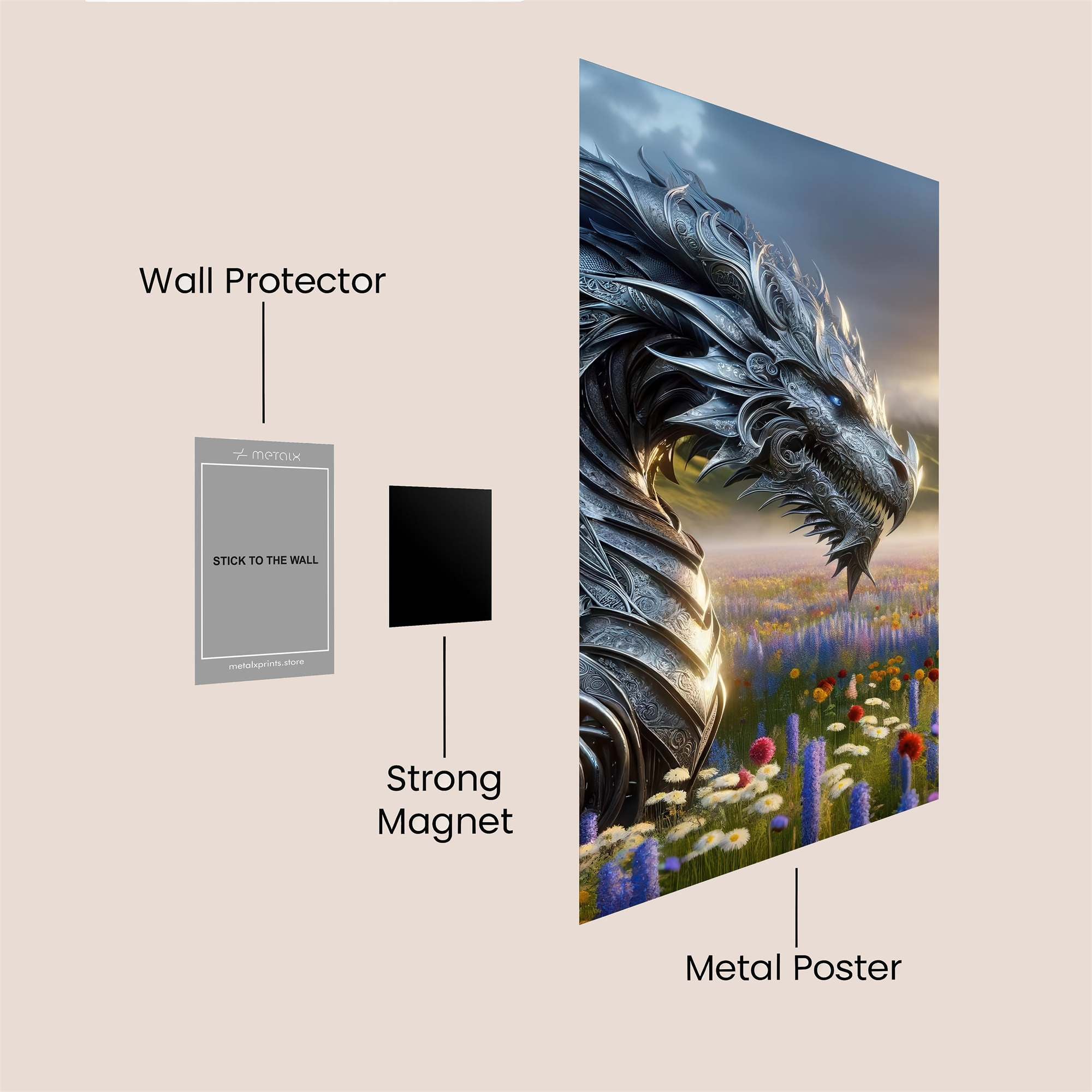 Dragon Elegance Safe Wall Magnetic / M