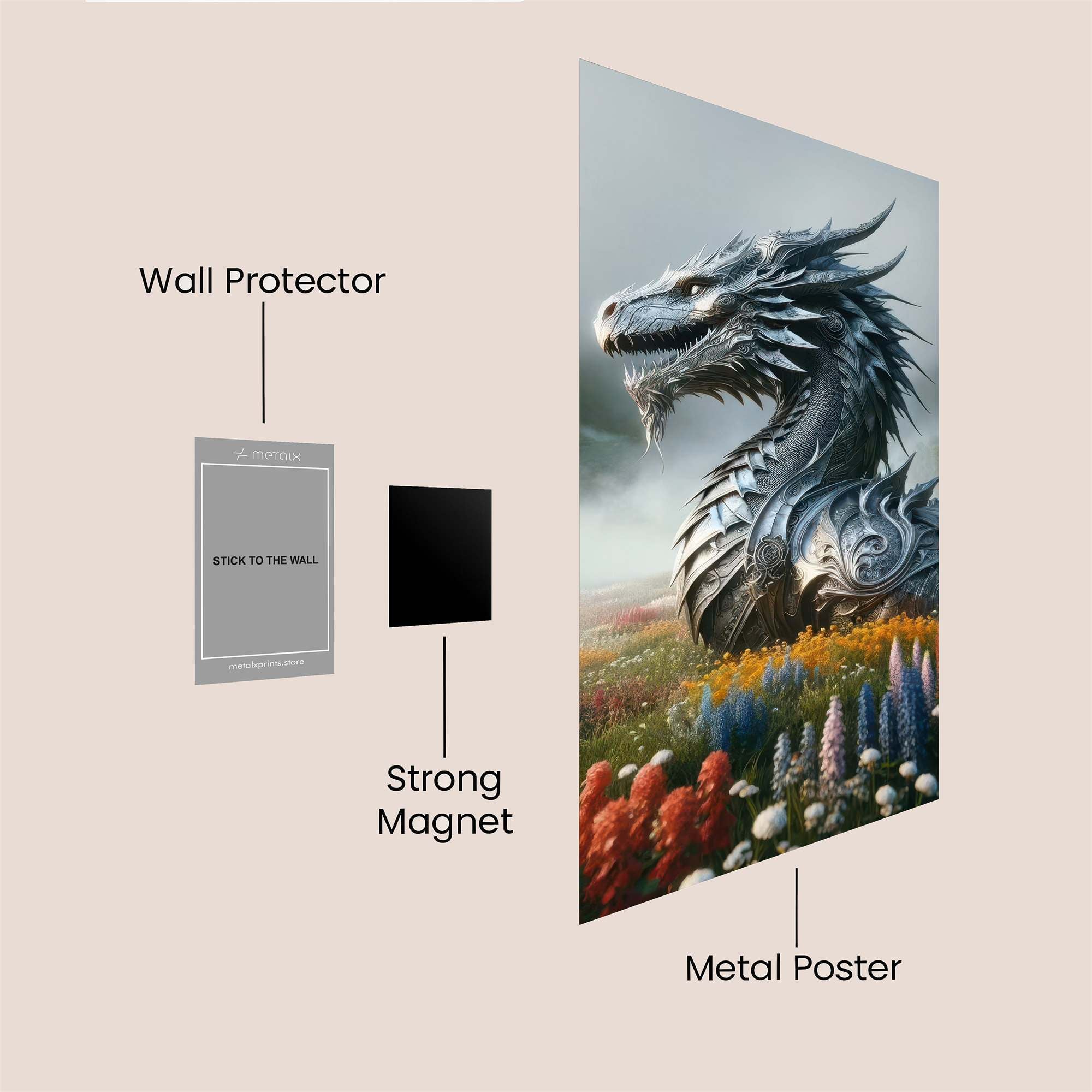 Metallic Serendipity Safe Wall Magnetic / M