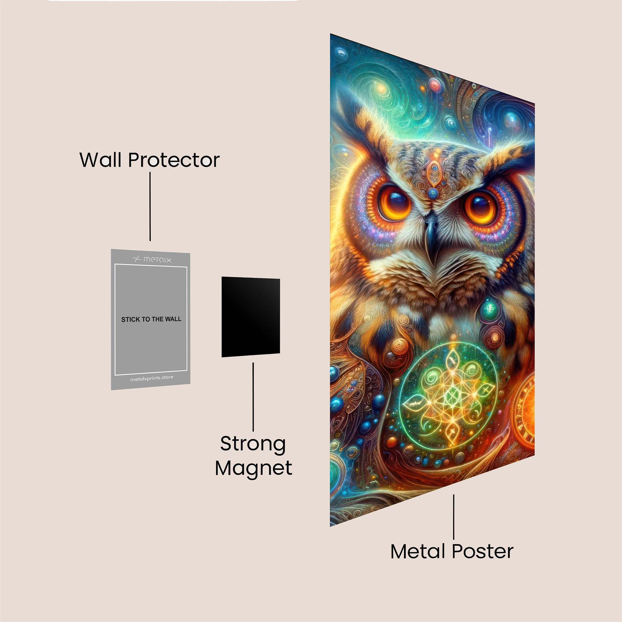 Owl Enchantment Safe Wall Magnetic / M