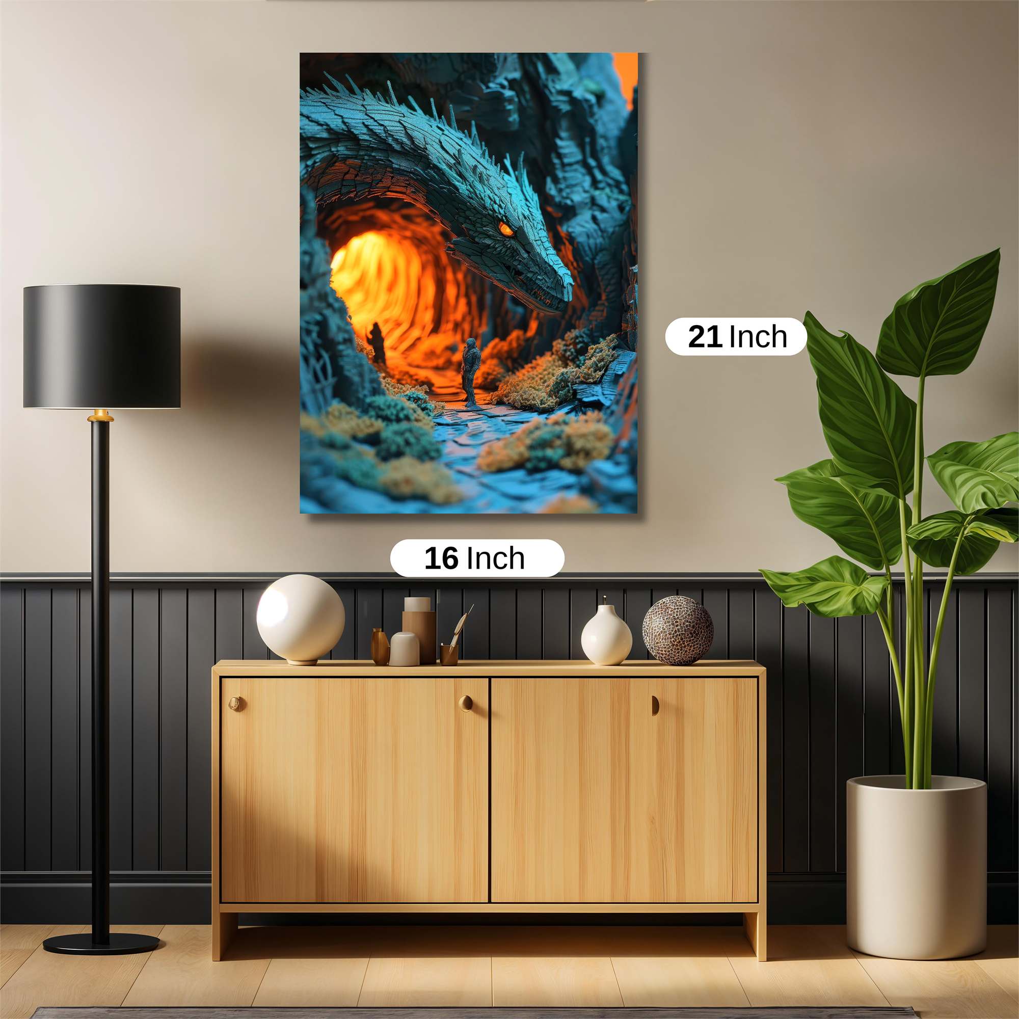 Dragon's Lairscape Safe Wall Magnetic / M