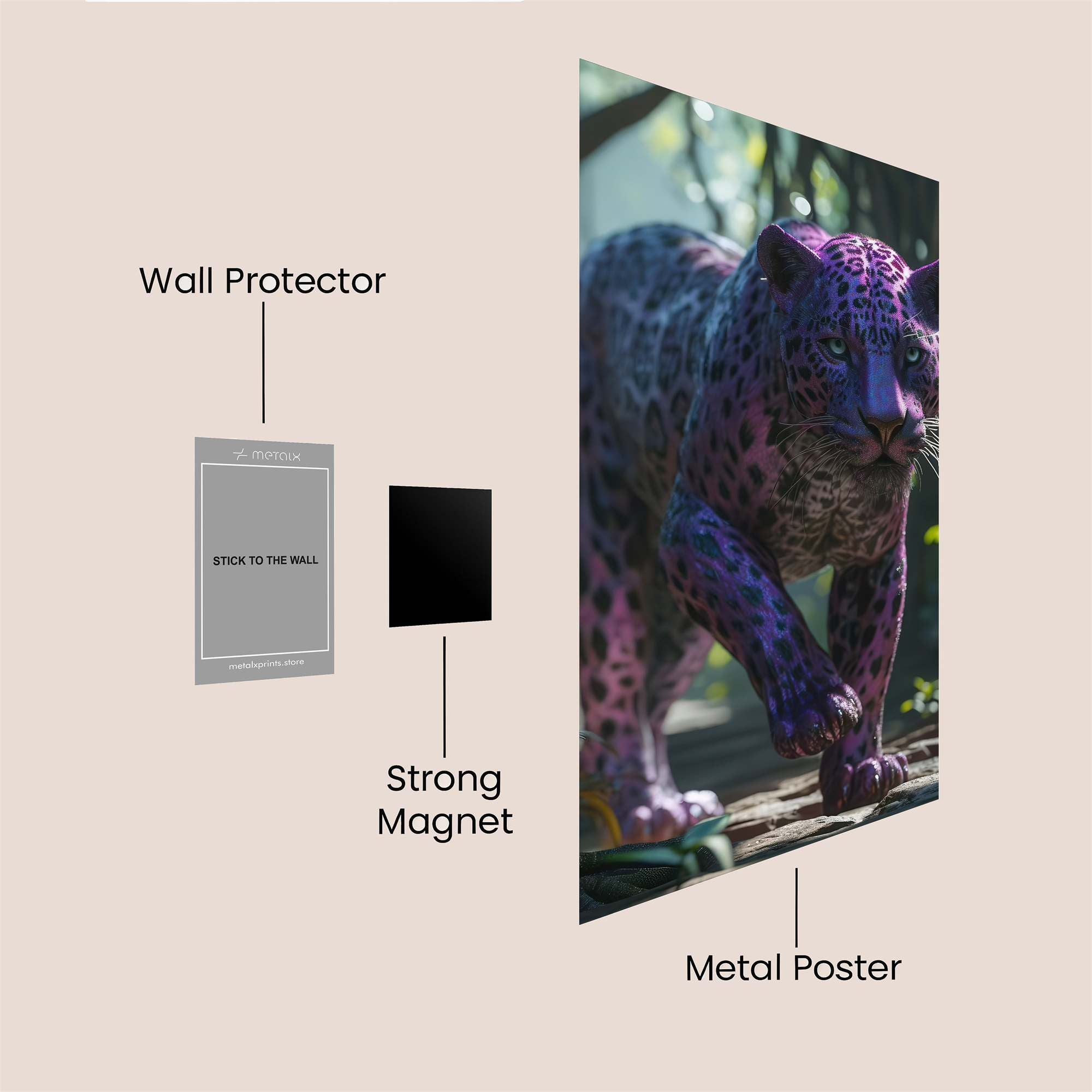 Violet Prowl Safe Wall Magnetic / M
