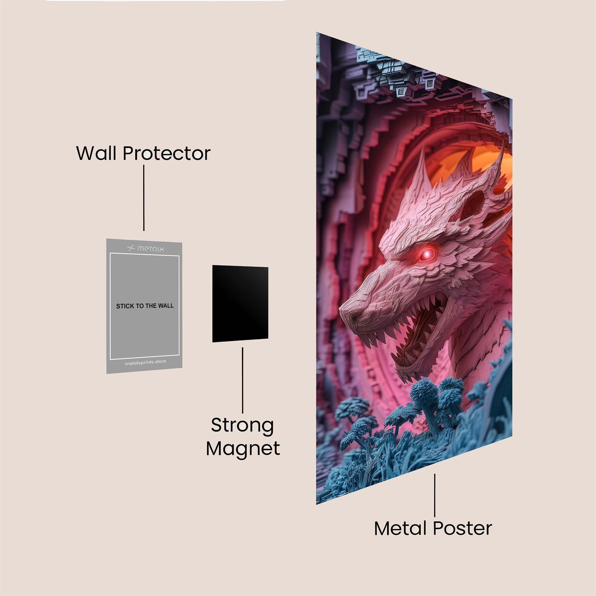 Dragon Portal Safe Wall Magnetic / M