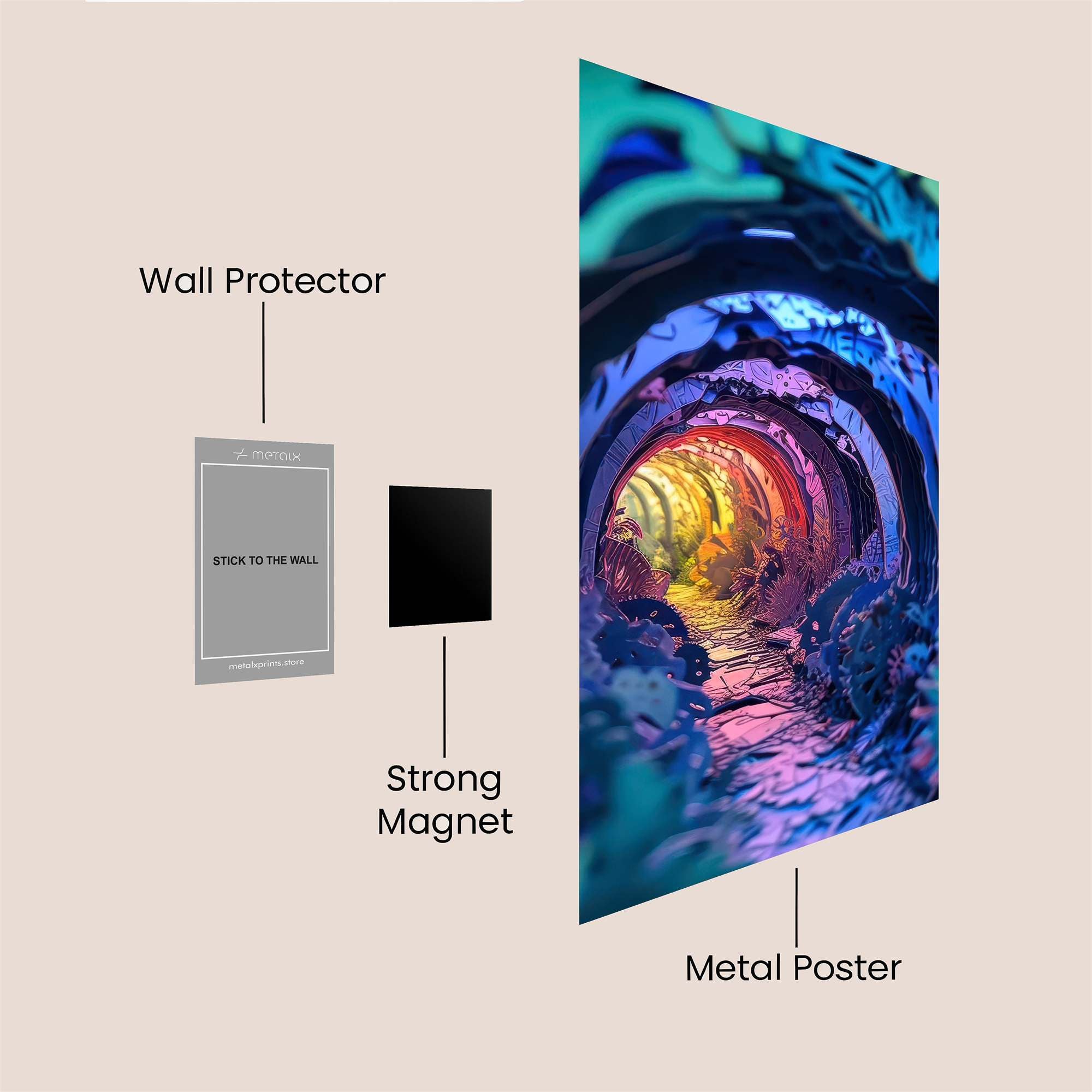 Prismatic Pathway Safe Wall Magnetic / M