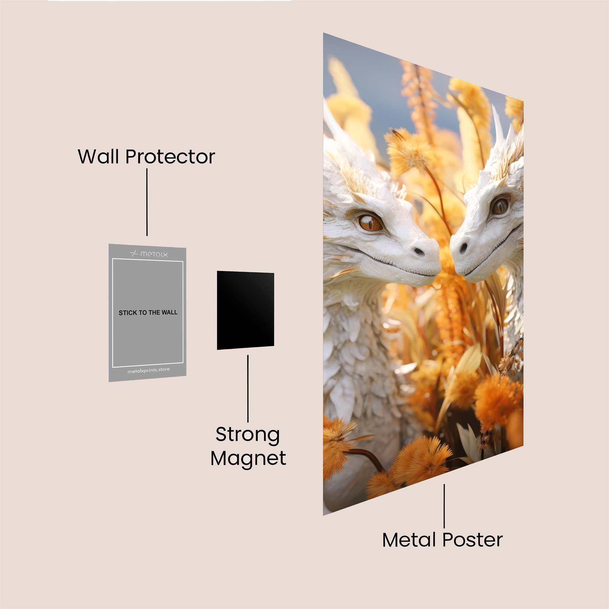 Dragon Whimsy Safe Wall Magnetic / M