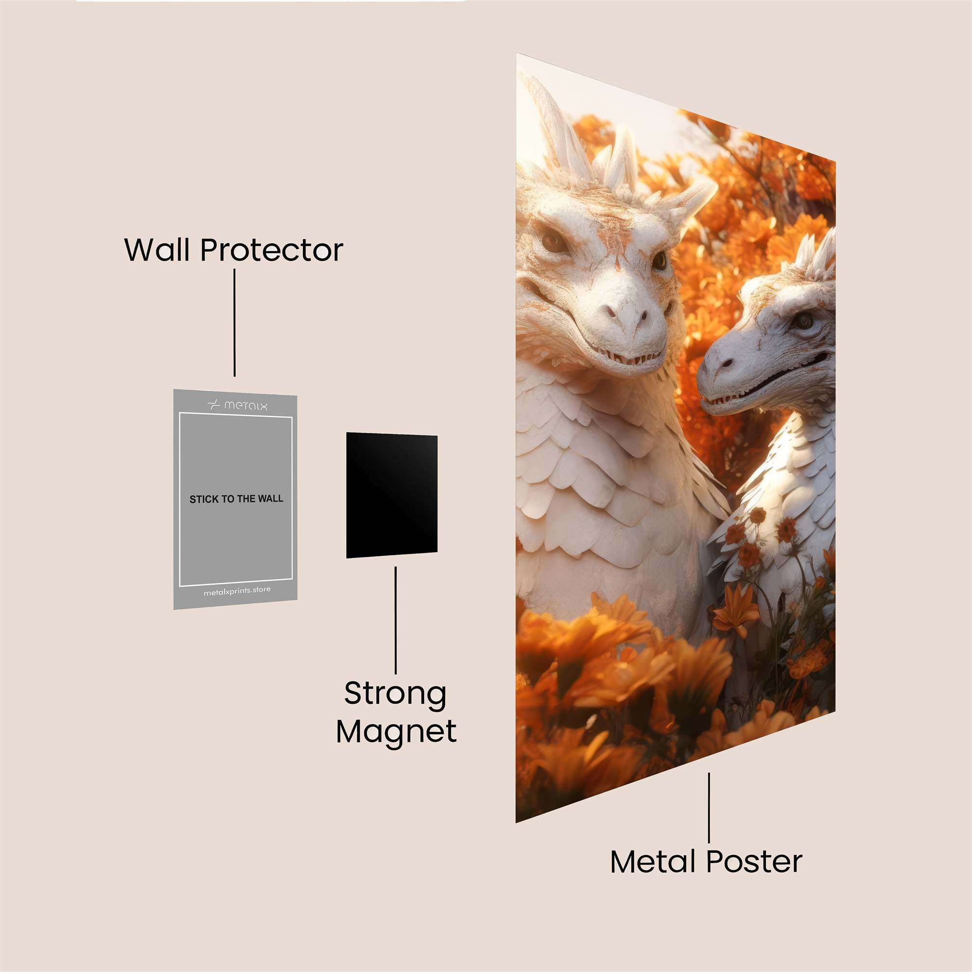 Dragon Whimsy Safe Wall Magnetic / M