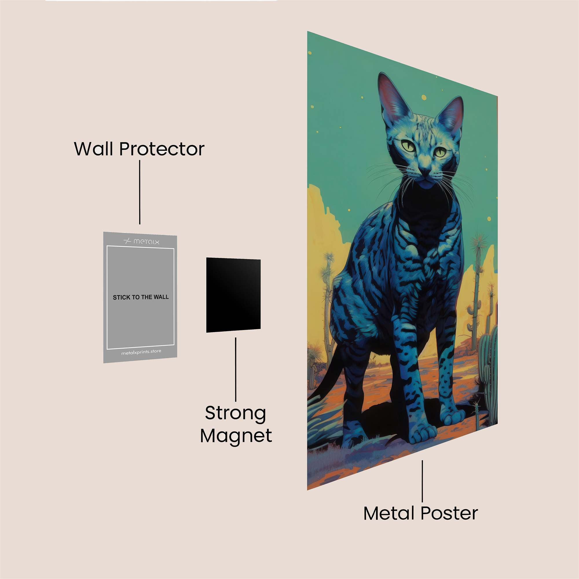 Feline Starlit Safe Wall Magnetic / M