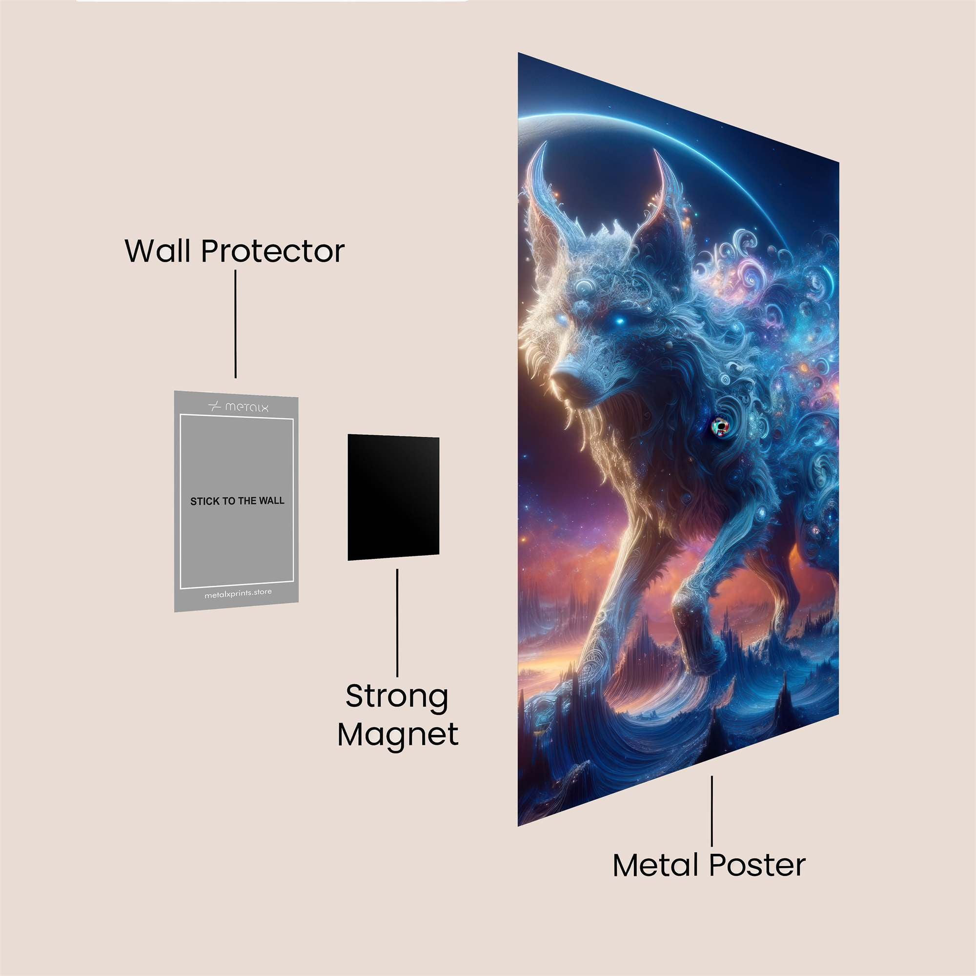 Celestial Lupine Safe Wall Magnetic / M