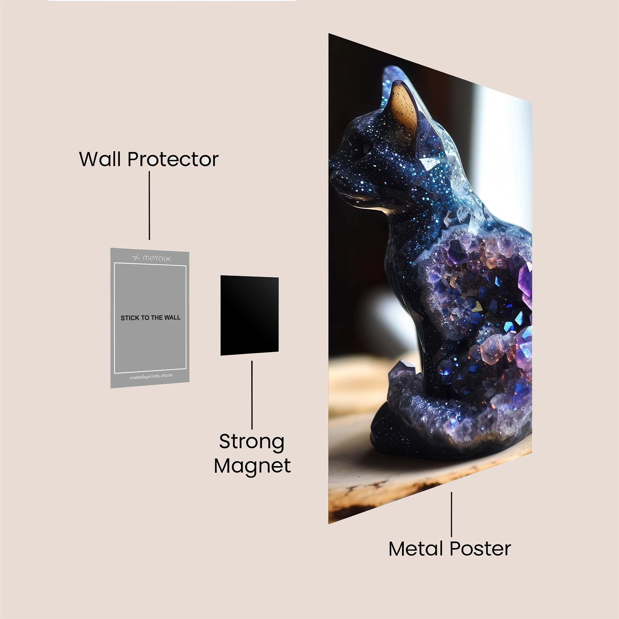 Geode Whimsy Safe Wall Magnetic / M