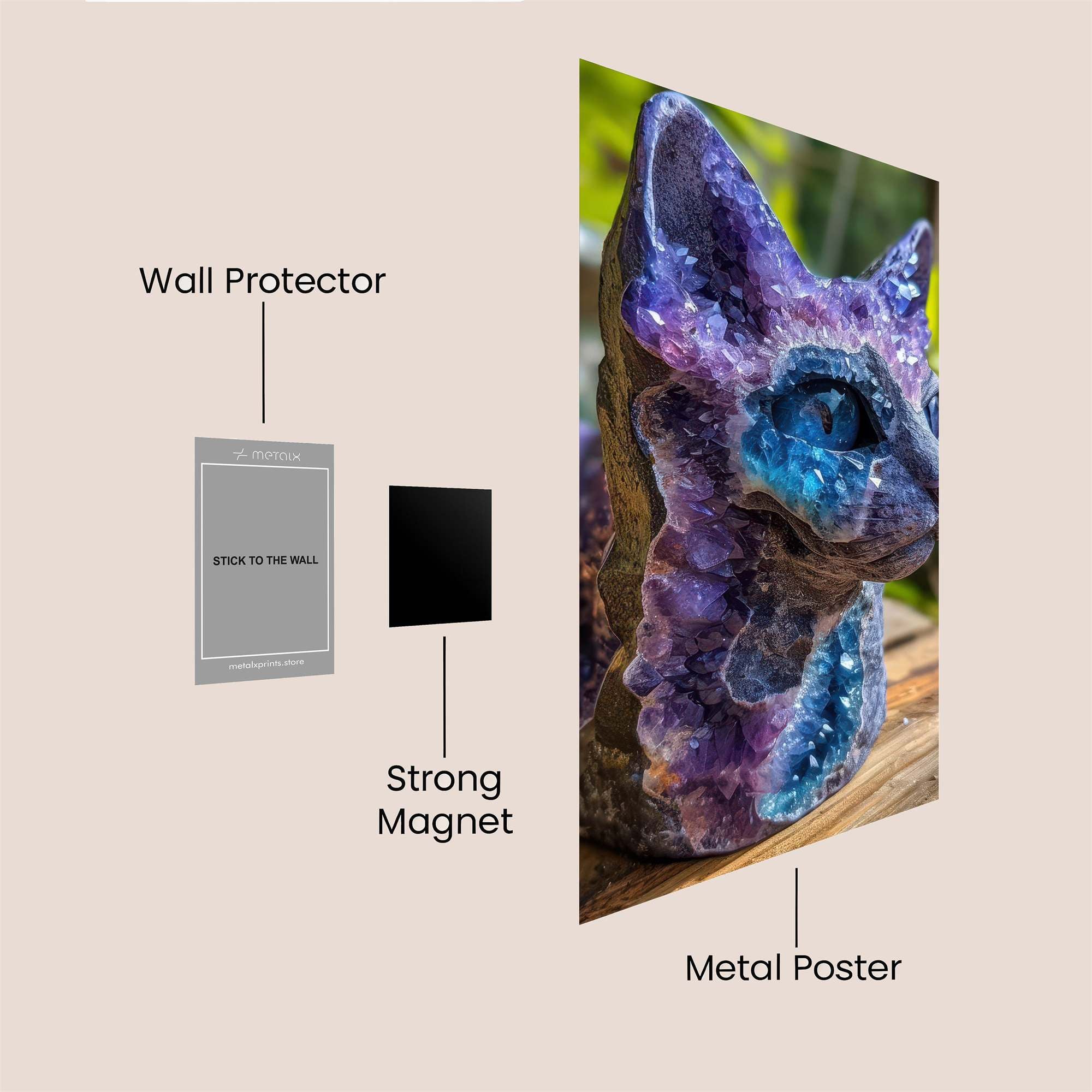 Crystal Whimsy Safe Wall Magnetic / M