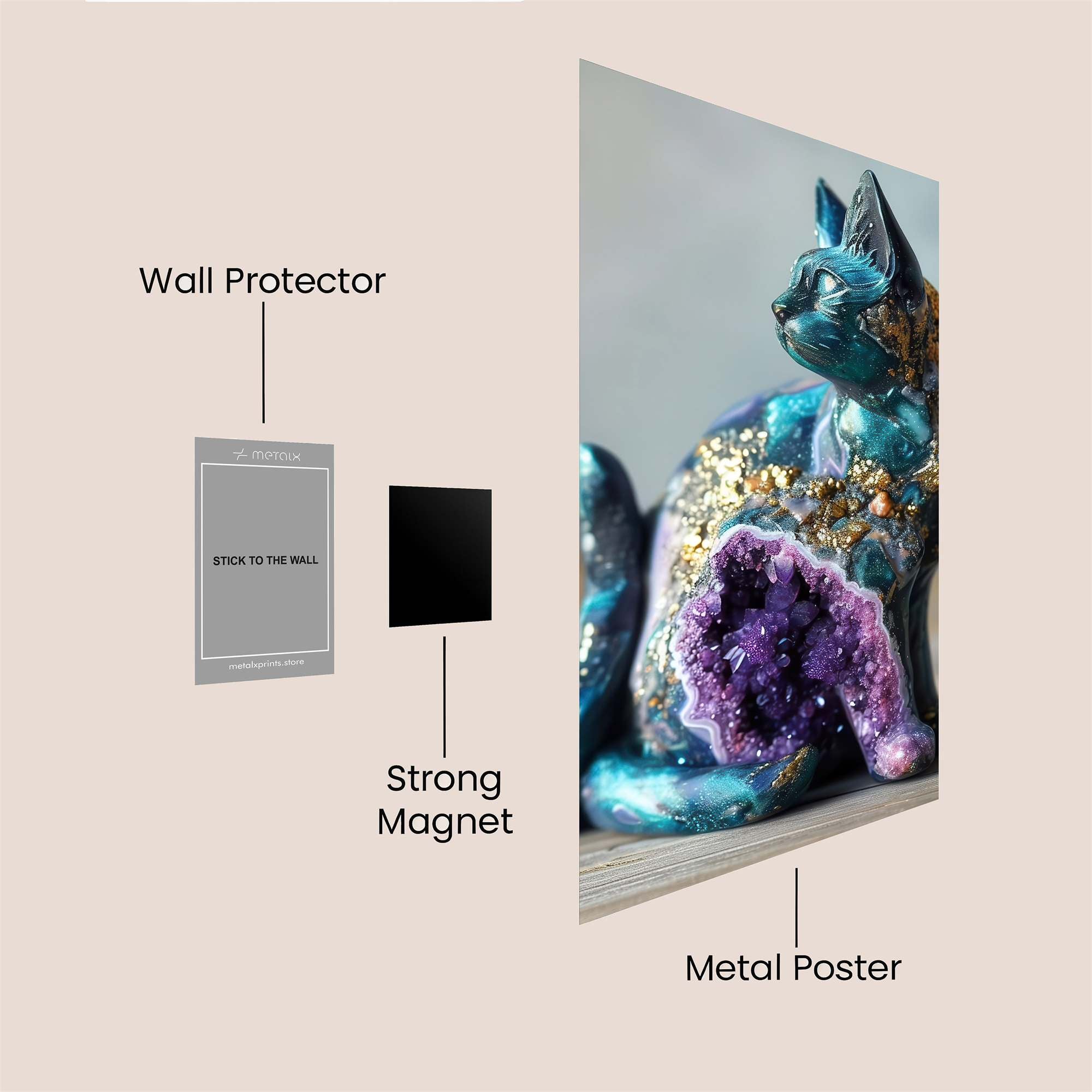 Crystal Whimsy Safe Wall Magnetic / M