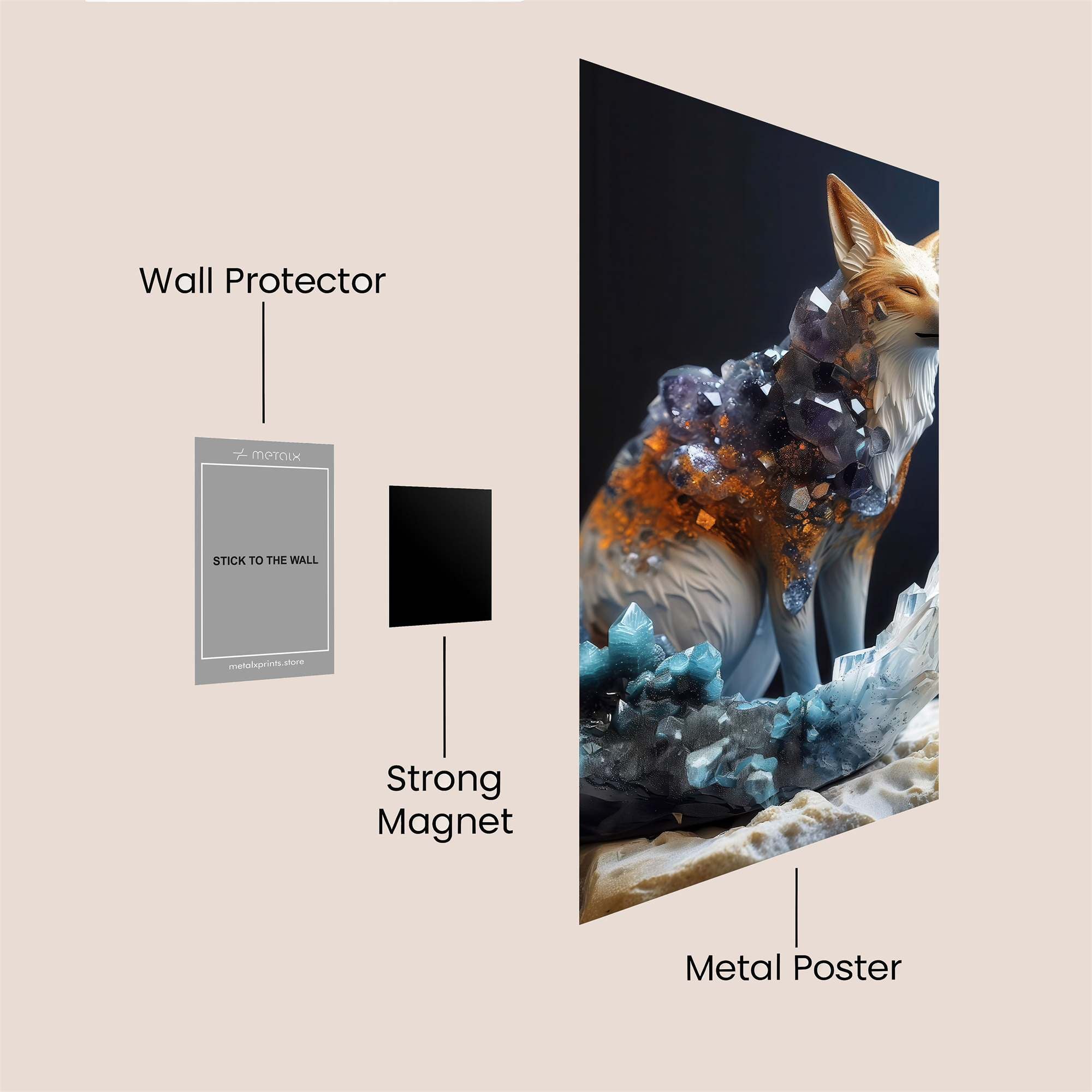 Crystal Fox Safe Wall Magnetic / M