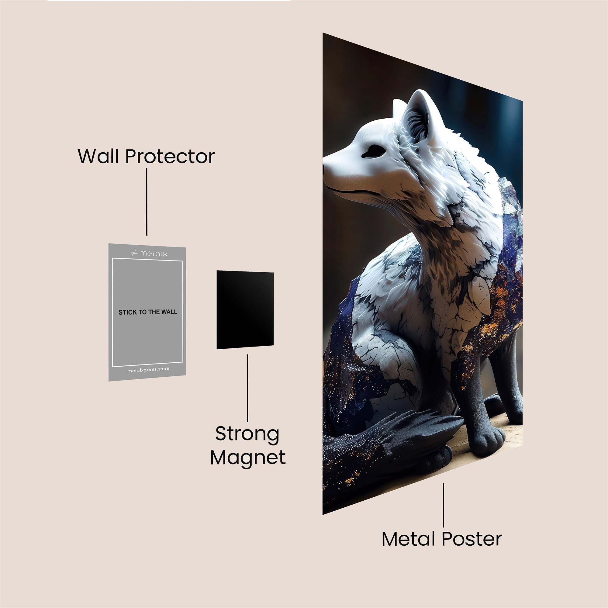 Crystal Serenity Safe Wall Magnetic / M