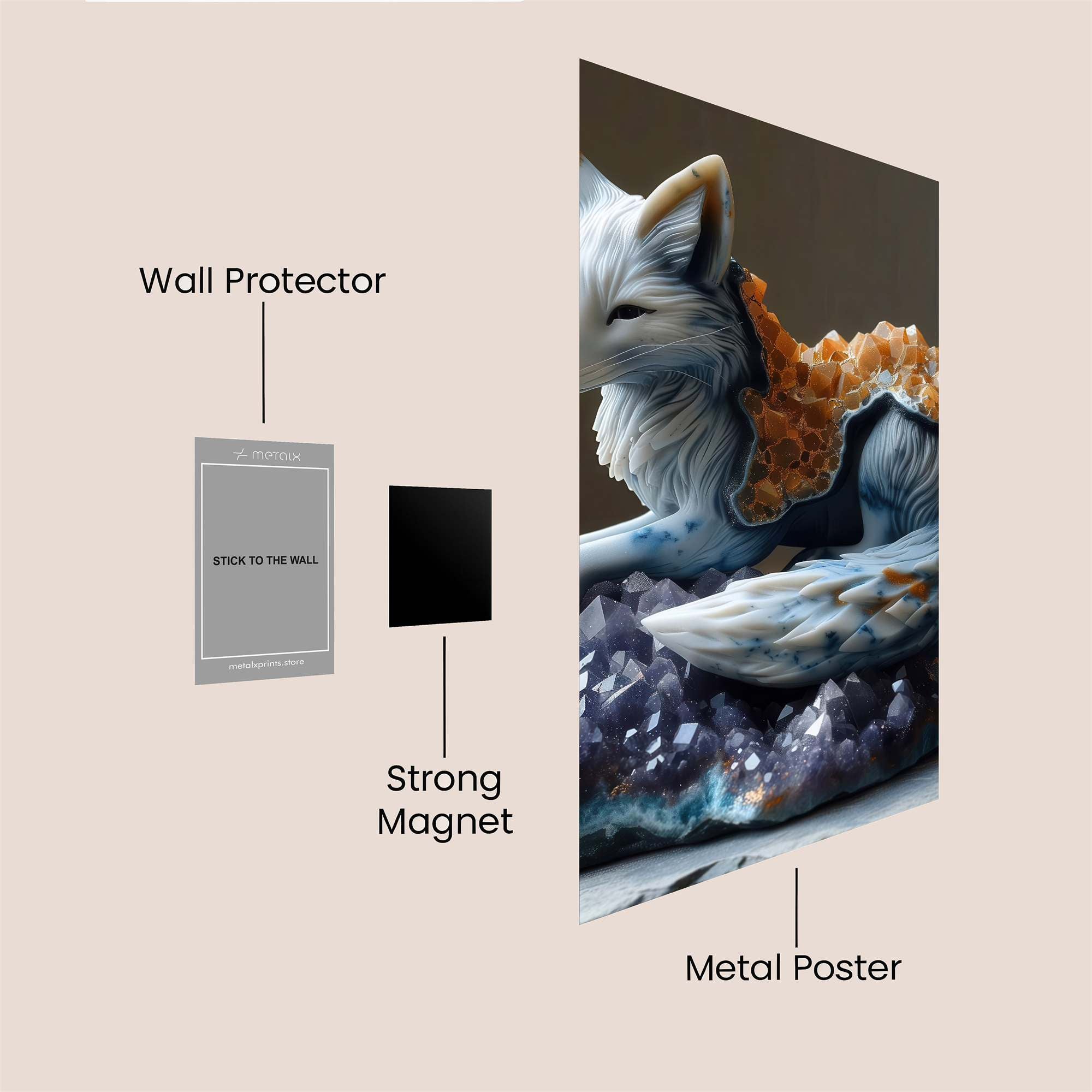 Crystal Fox Safe Wall Magnetic / M