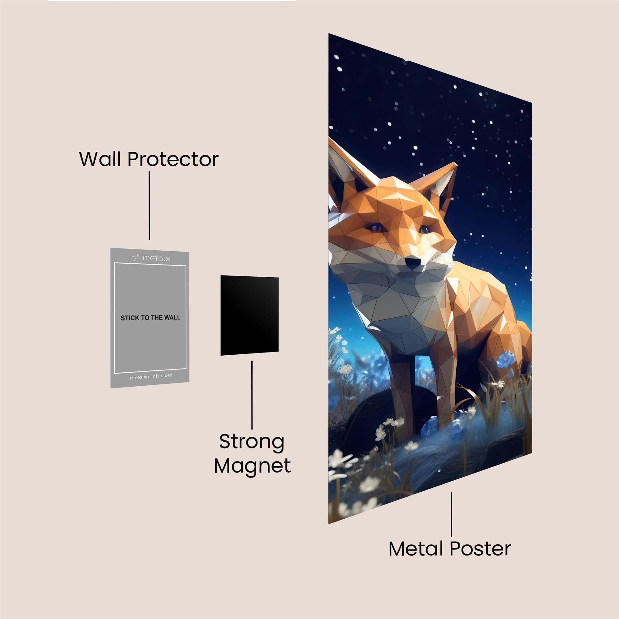 Geometric Serenity Safe Wall Magnetic / M