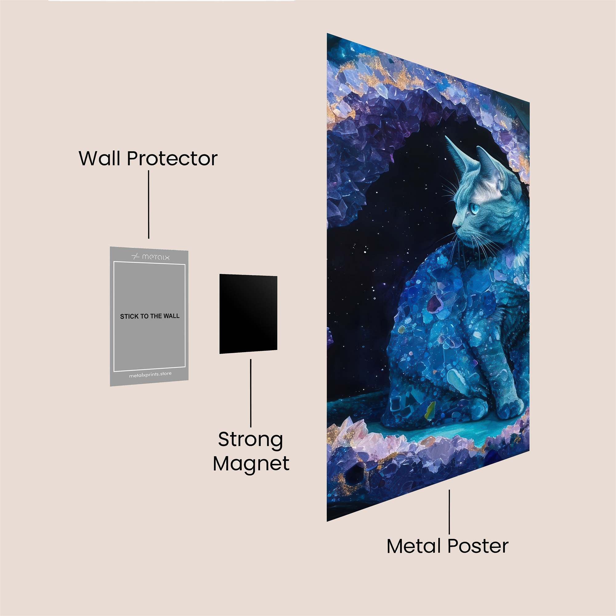 Crystal Catastrophe Safe Wall Magnetic / M