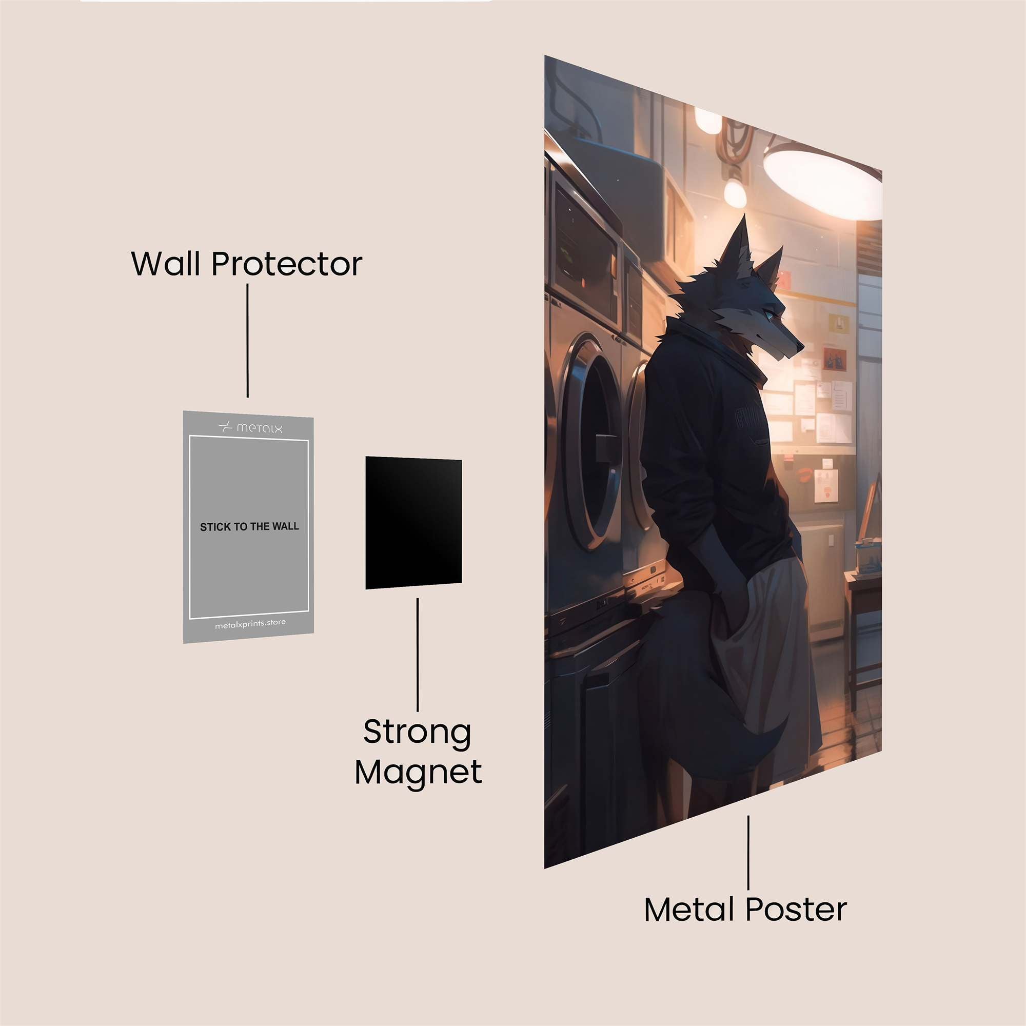 Laundromat Serenity Safe Wall Magnetic / M