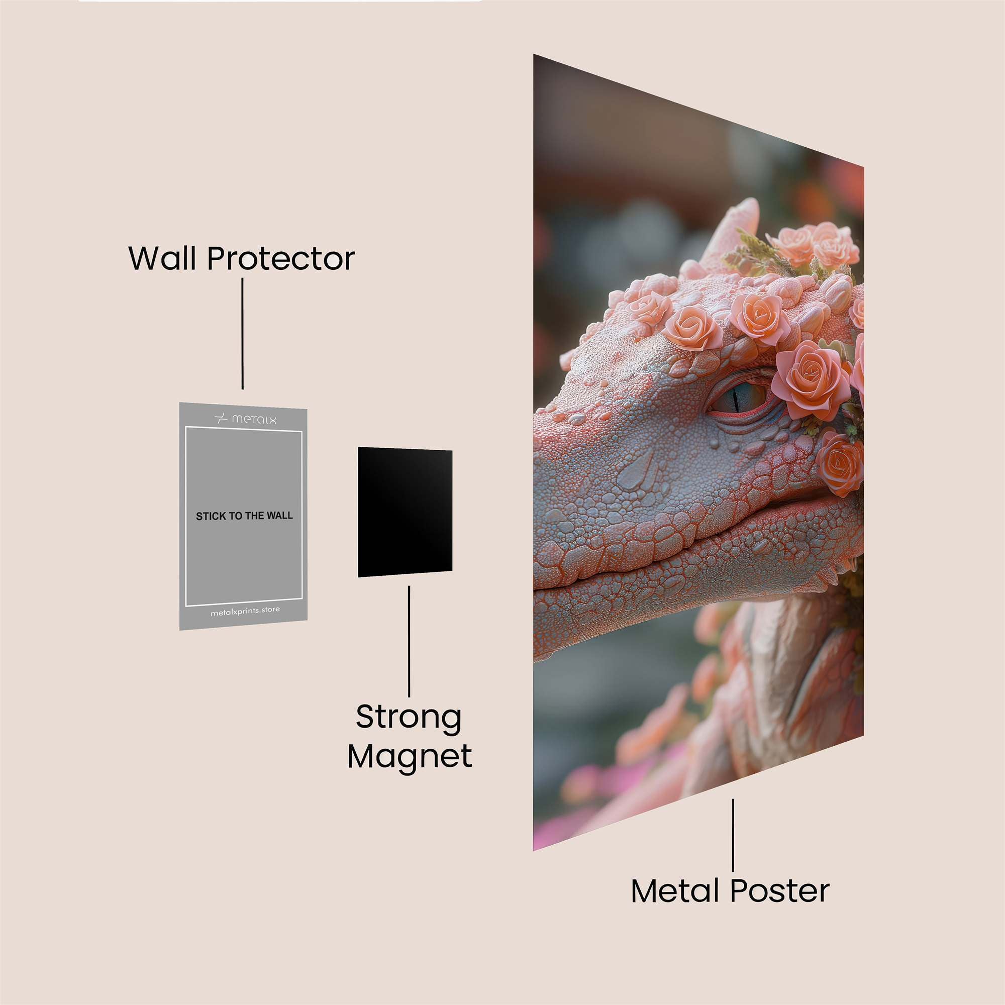 Floral Majesty Safe Wall Magnetic / M