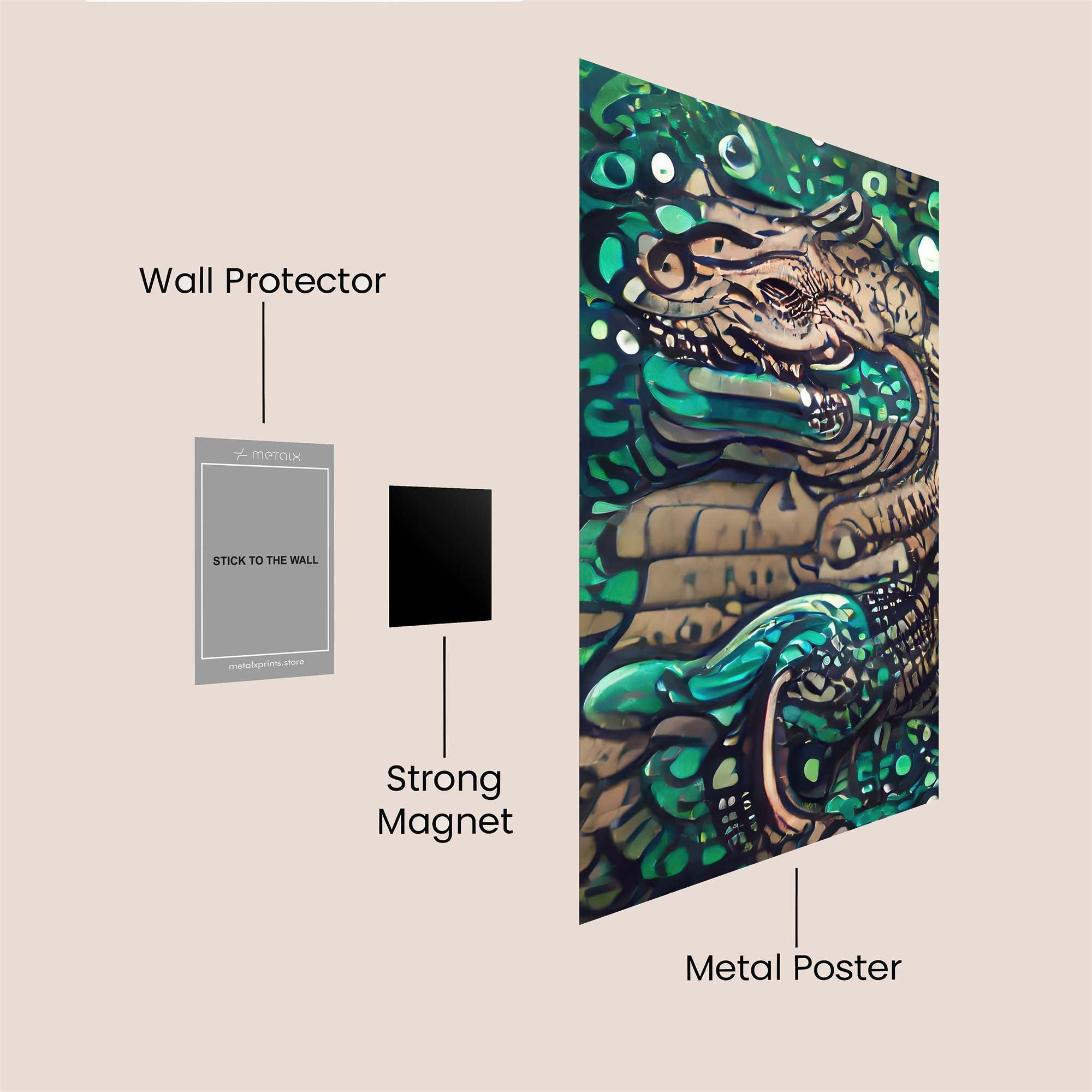 Dragon Whimsy Safe Wall Magnetic / M