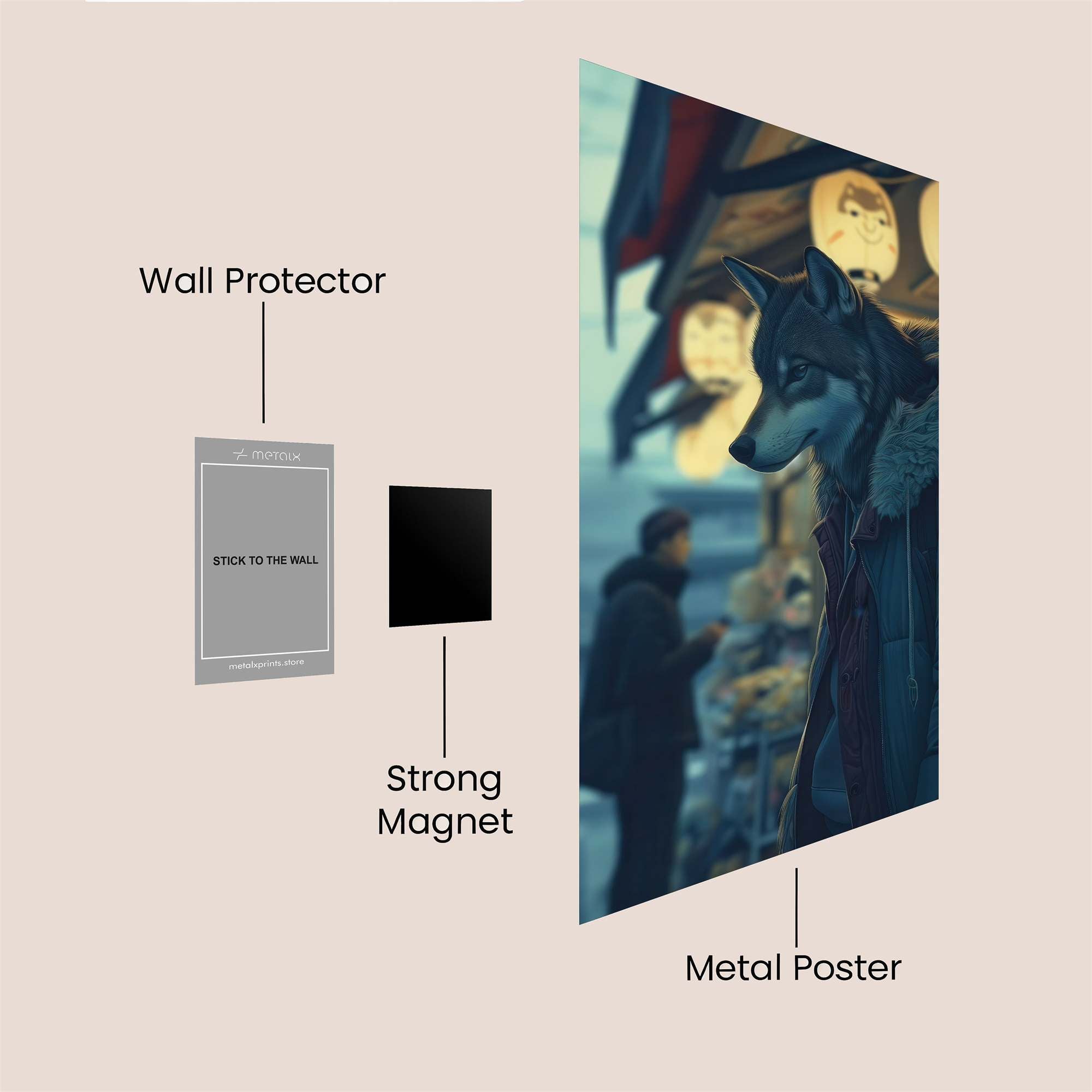 Canine Contemplation Safe Wall Magnetic / M