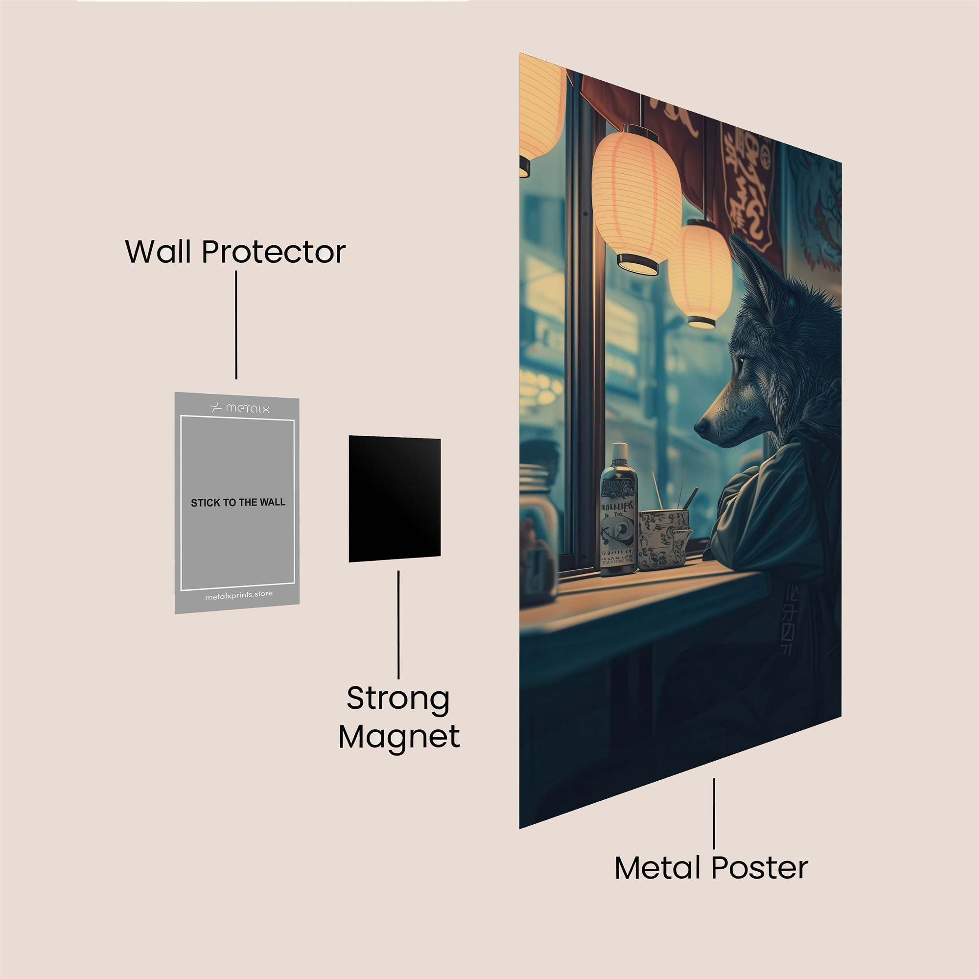Lone Reflection Safe Wall Magnetic / M