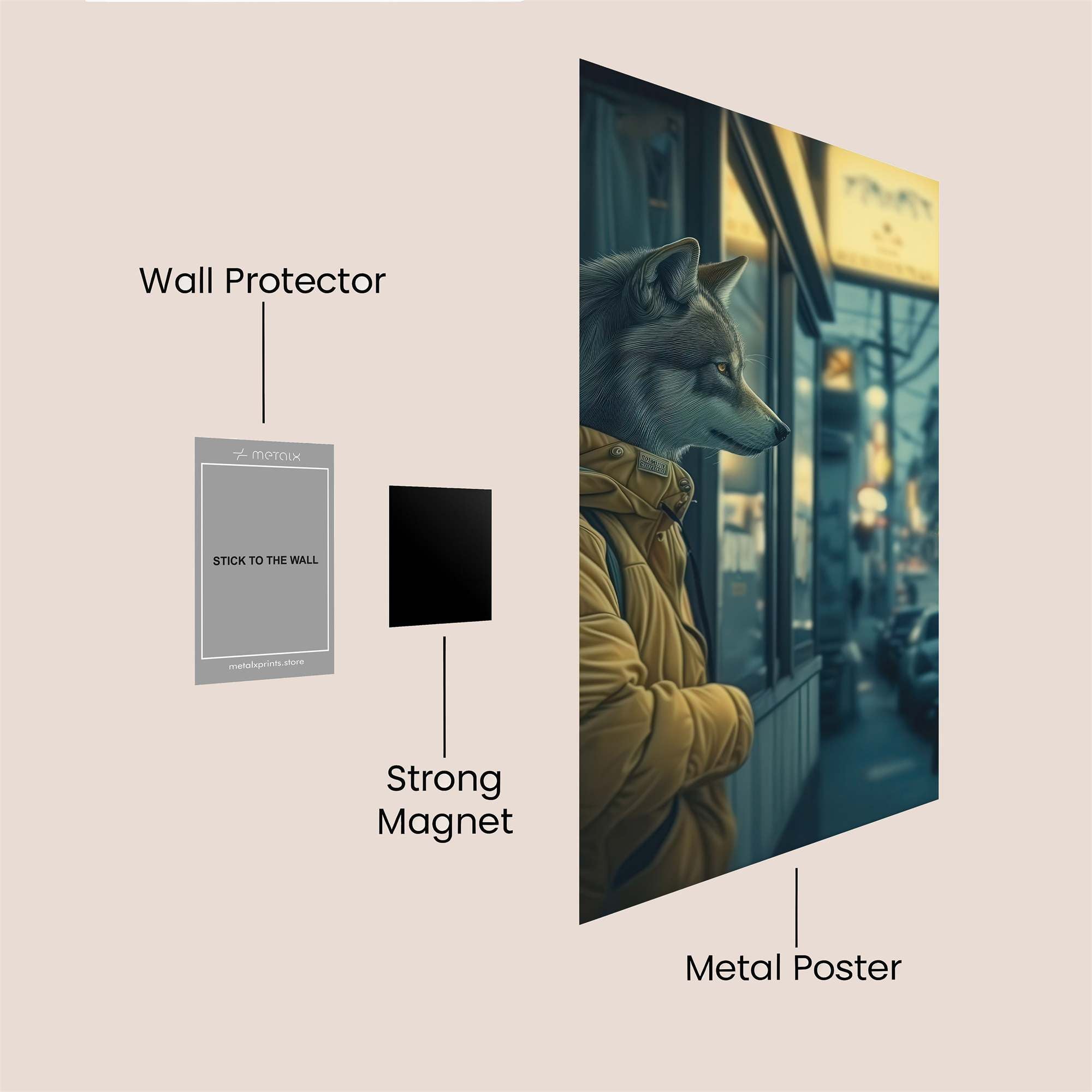 Urban Contemplation Safe Wall Magnetic / M