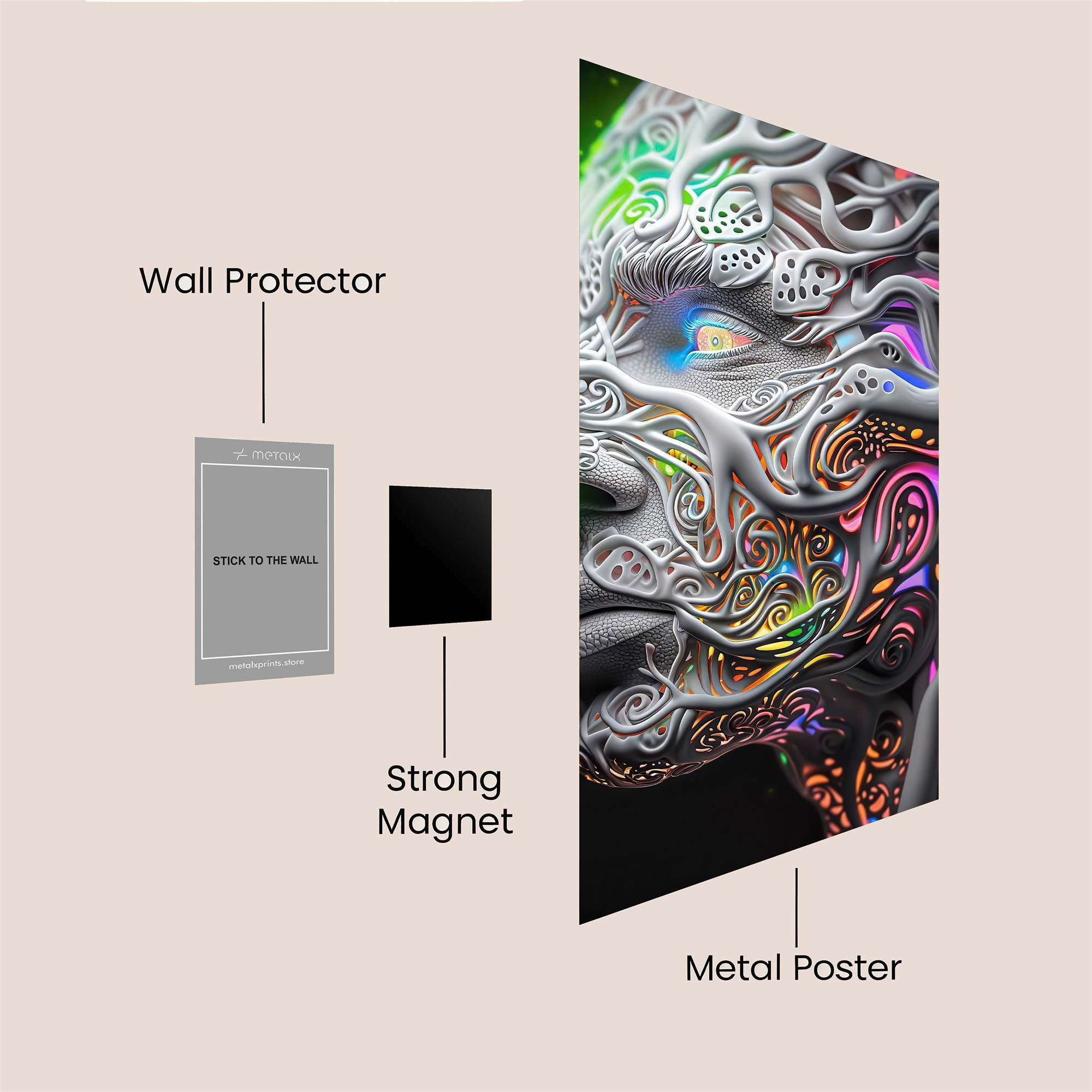 Neon Ethereal Safe Wall Magnetic / M