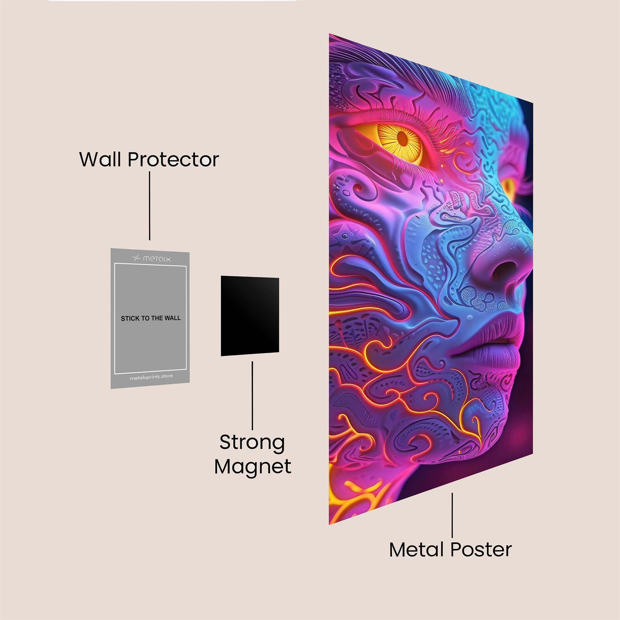 Neon Enigma Safe Wall Magnetic / M