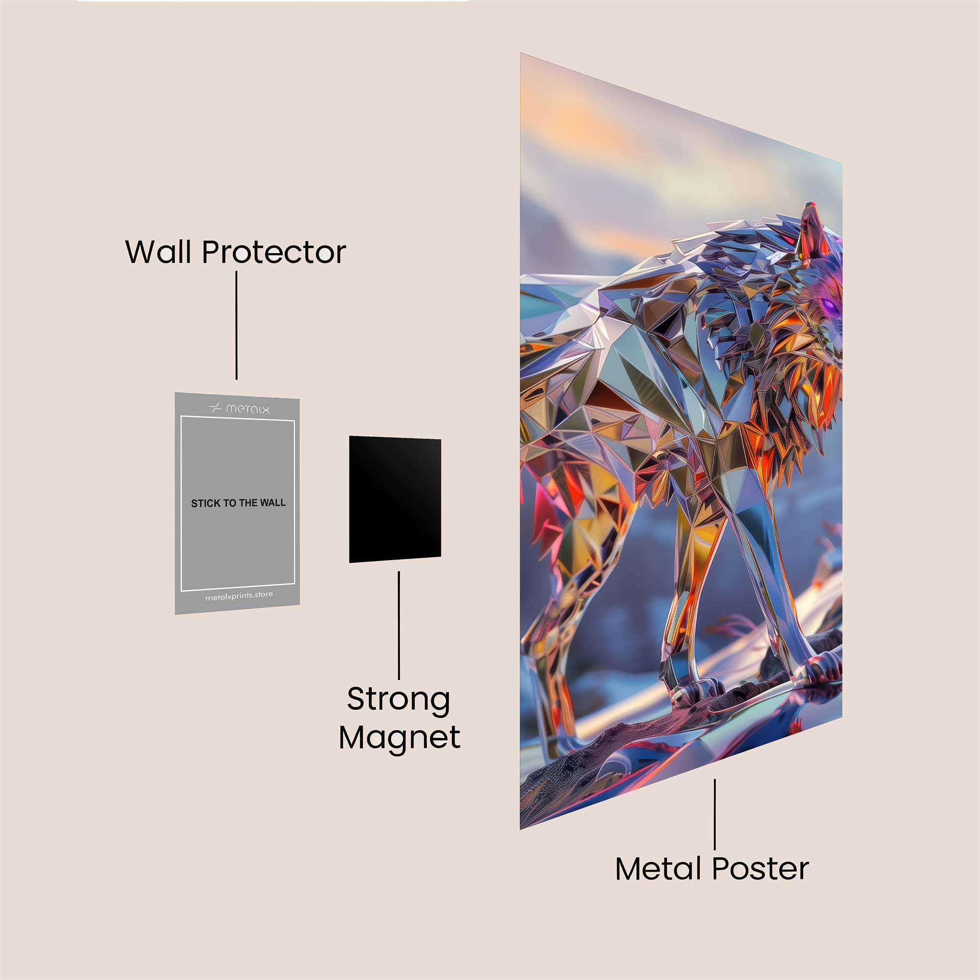 Prismatic Howl Safe Wall Magnetic / M