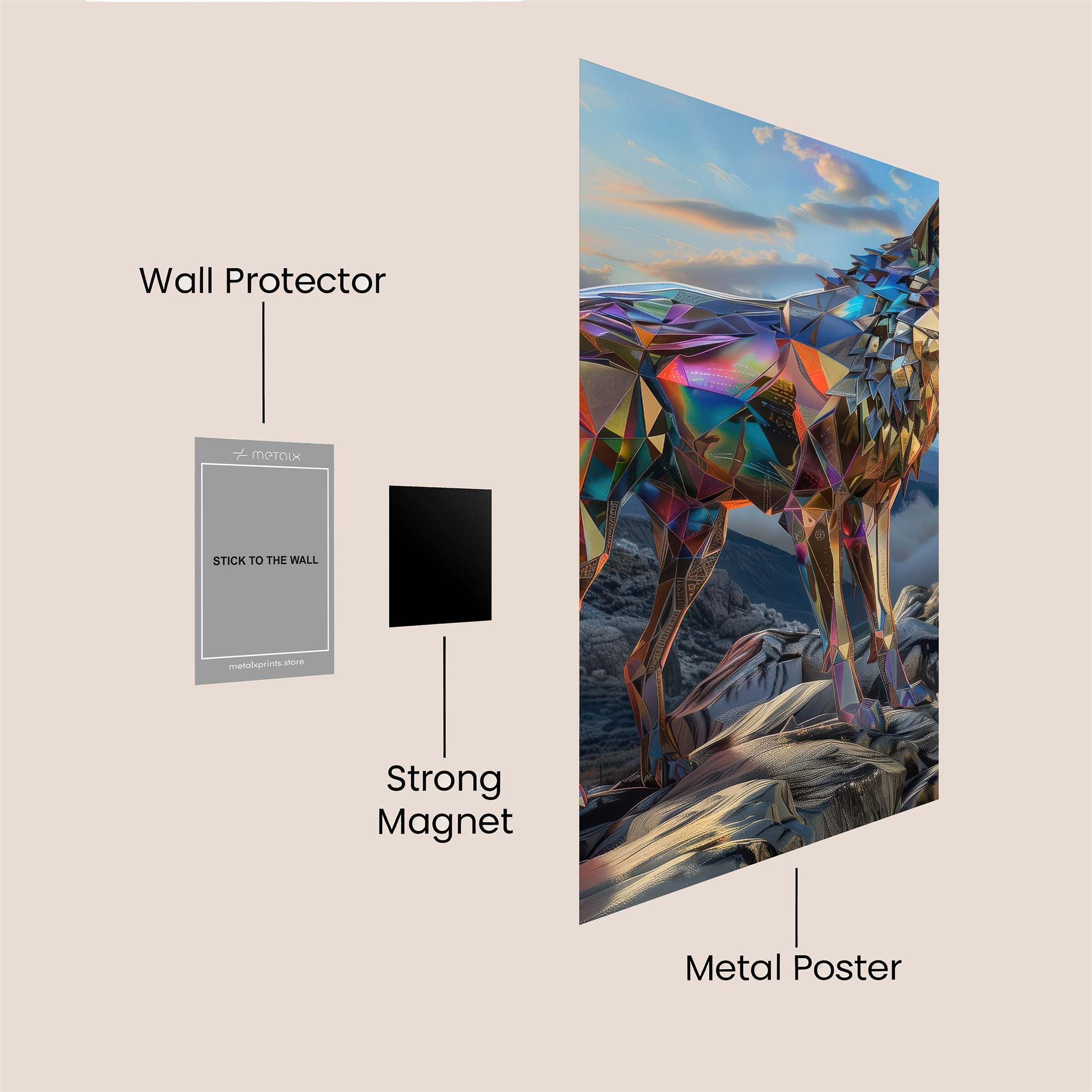 Prismatic Howl Safe Wall Magnetic / M
