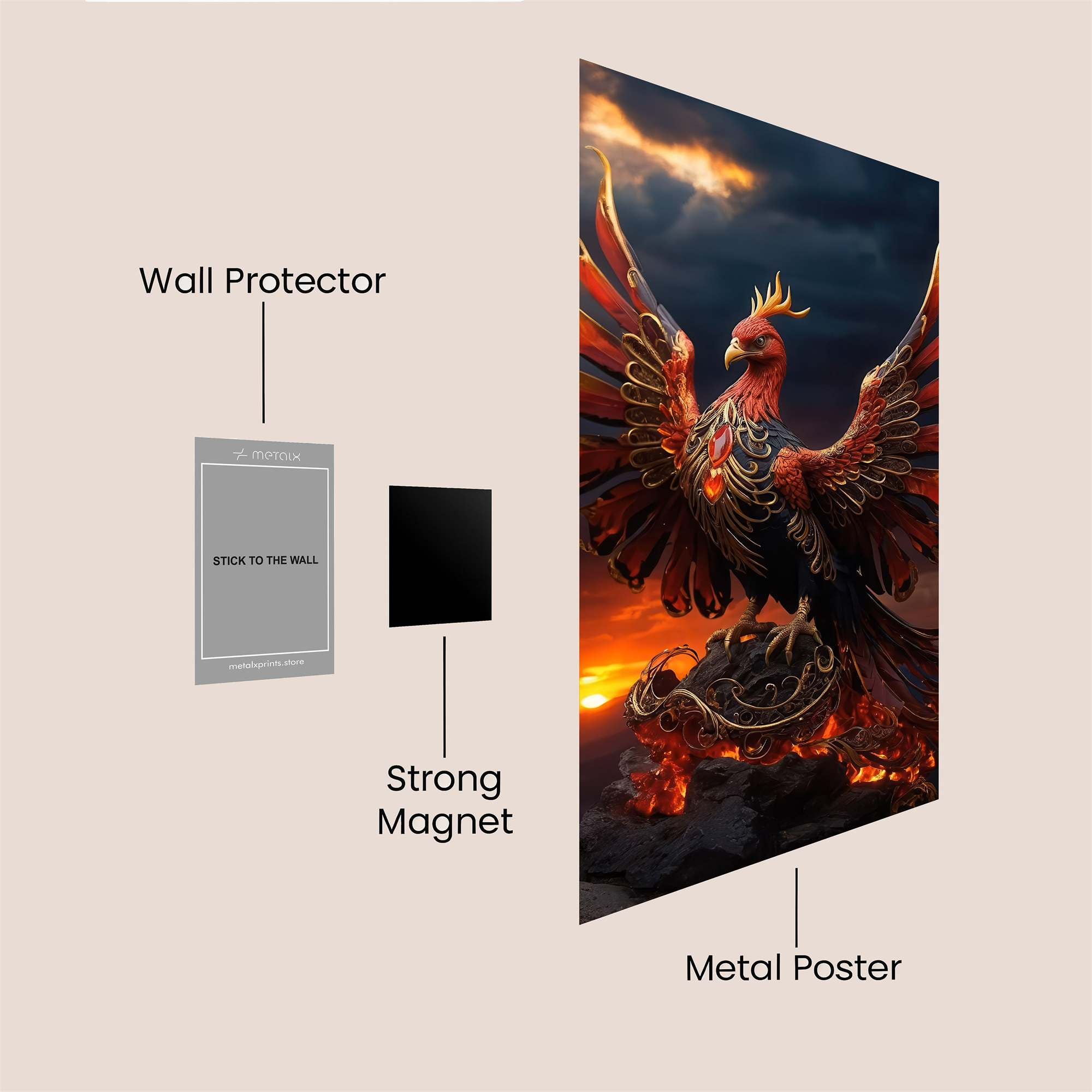 Phoenix Ascendant Safe Wall Magnetic / M