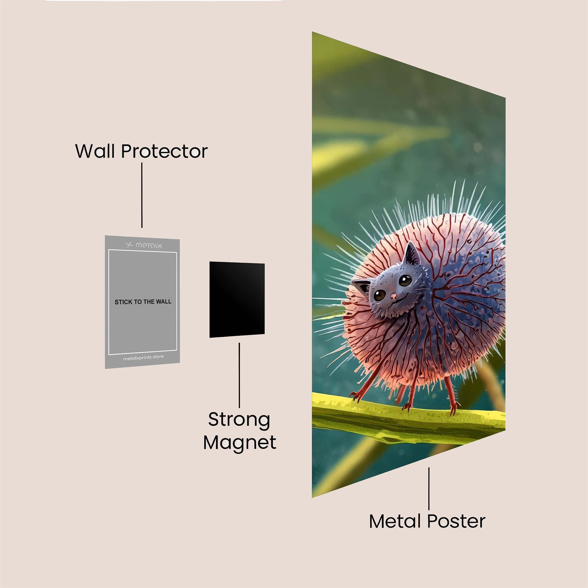 Prickly Charm Safe Wall Magnetic / M