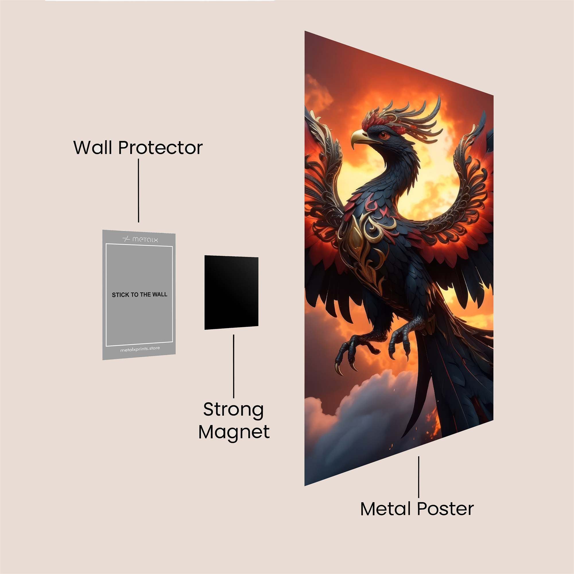 Phoenix Ascendant Safe Wall Magnetic / M