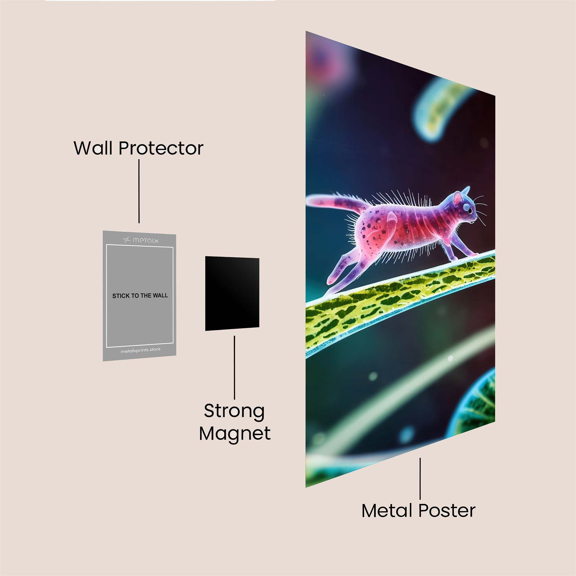 Microscopic Wanderlust Safe Wall Magnetic / M