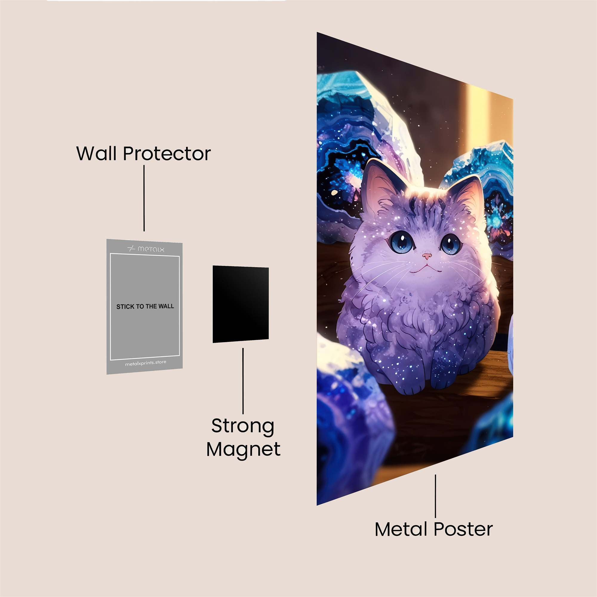 Gemstone Whiskers Safe Wall Magnetic / M