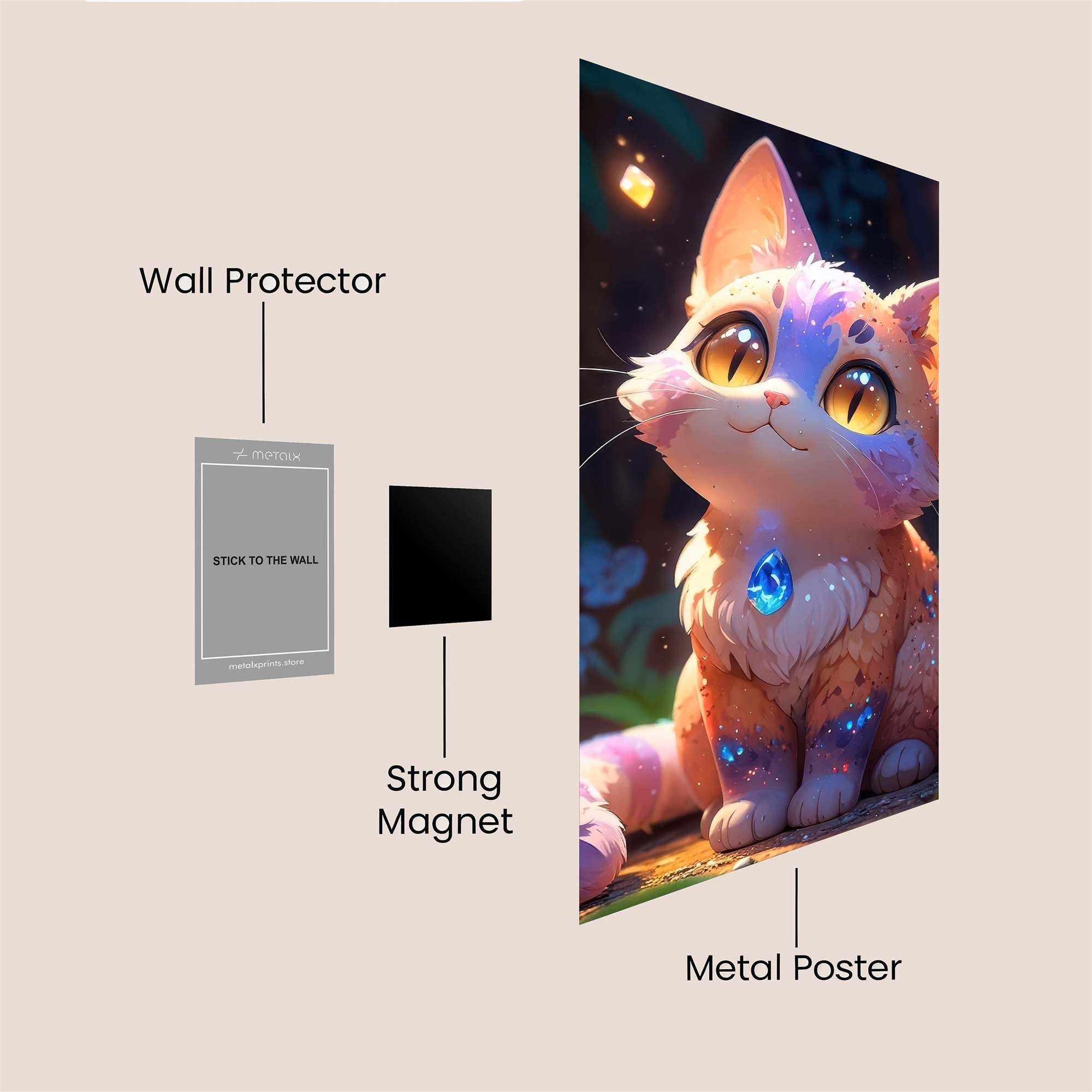 Mystic Whiskers Safe Wall Magnetic / M