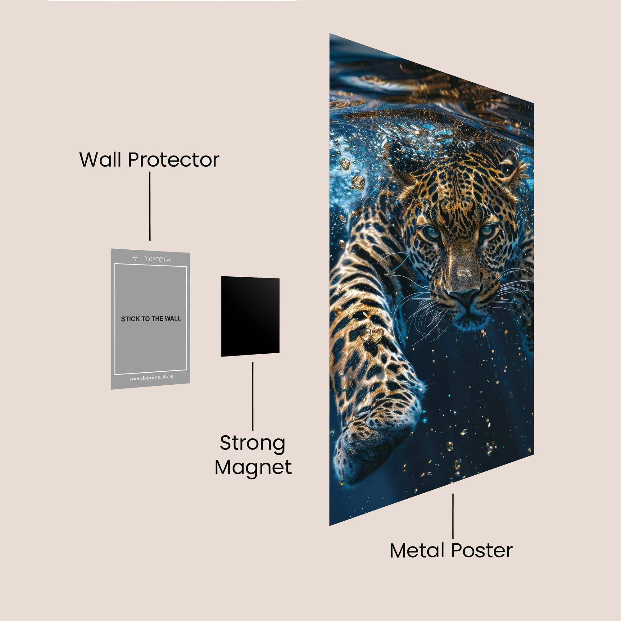Leopard Dive Safe Wall Magnetic / M