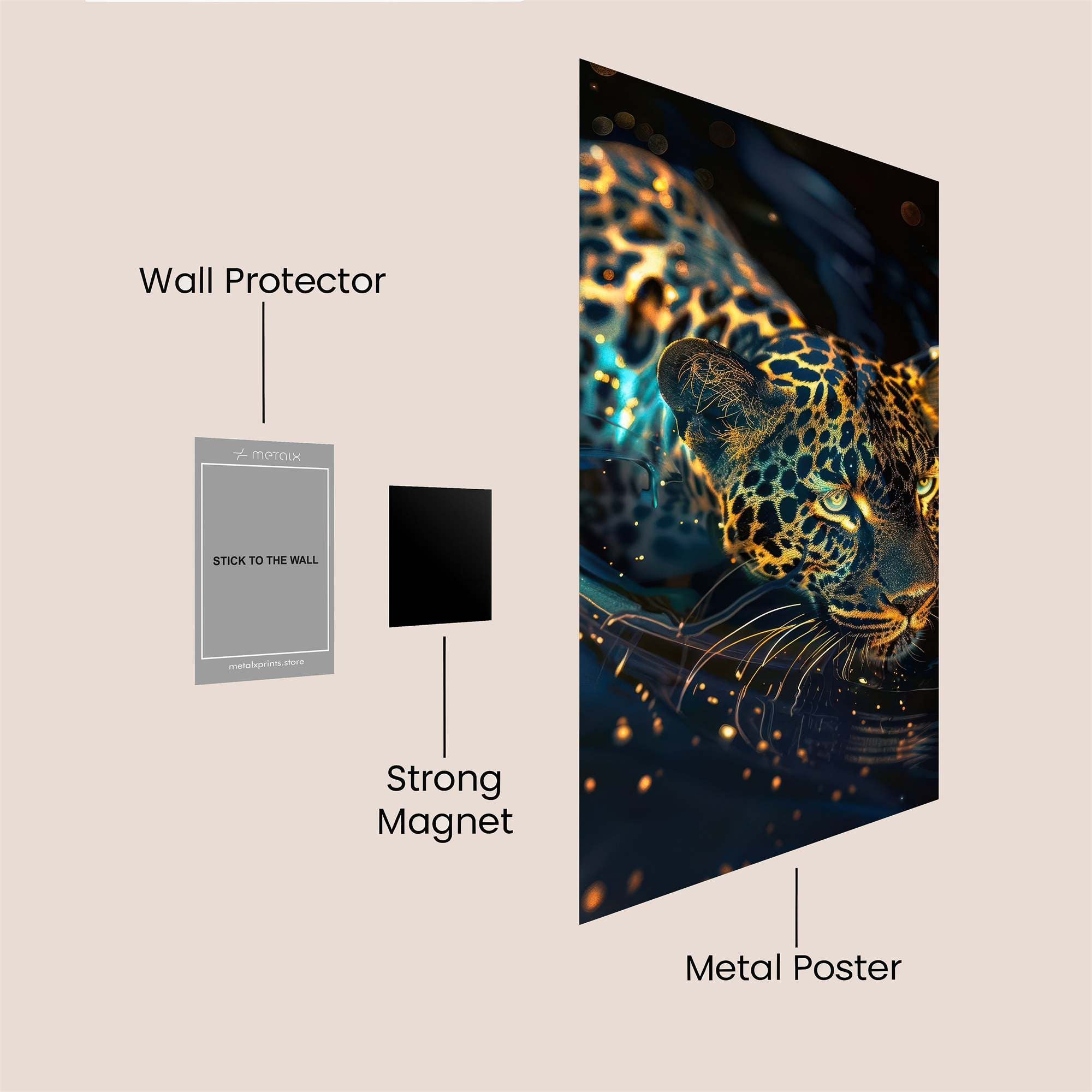 Leopard Luminescence Safe Wall Magnetic / M
