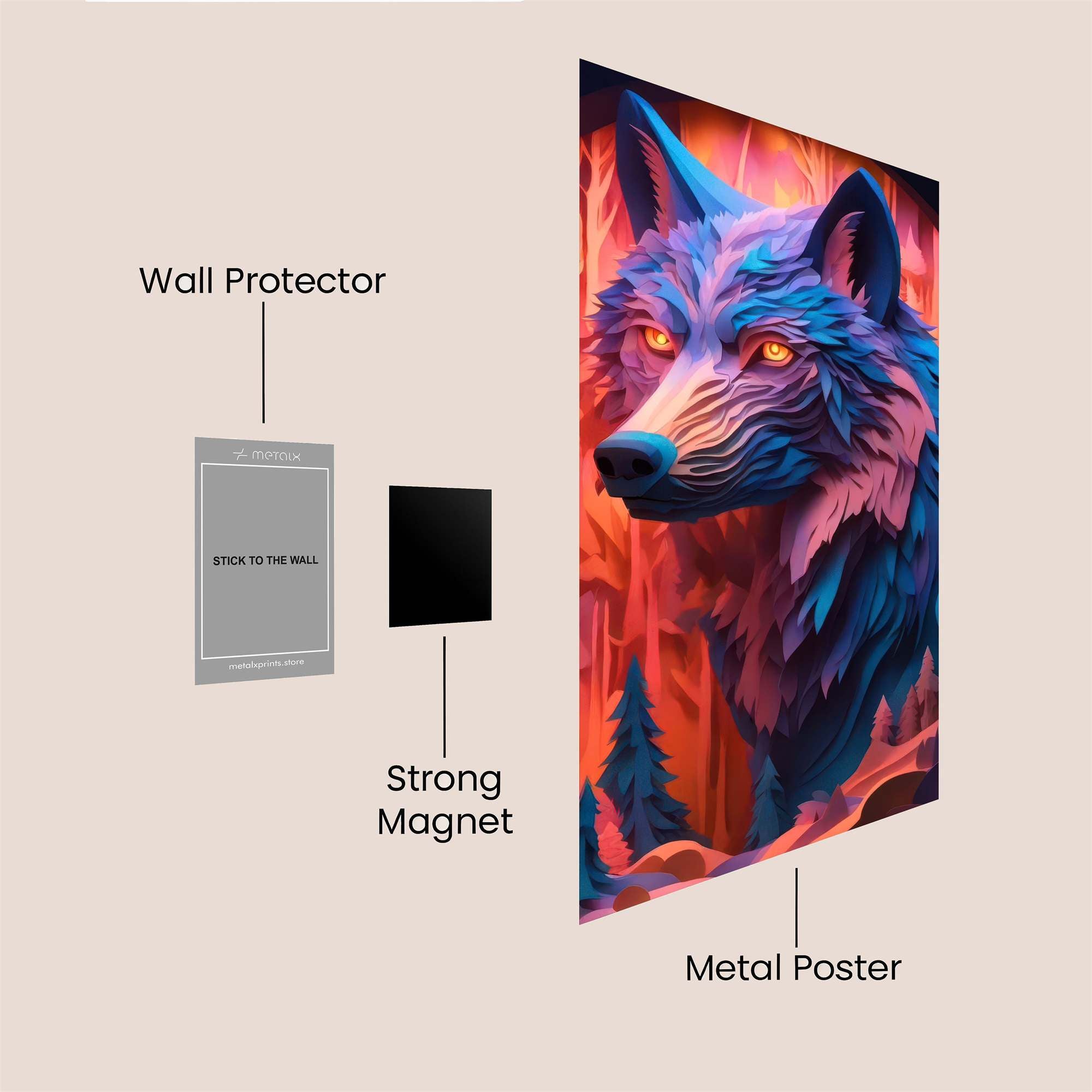 Luminous Sentinel Safe Wall Magnetic / M