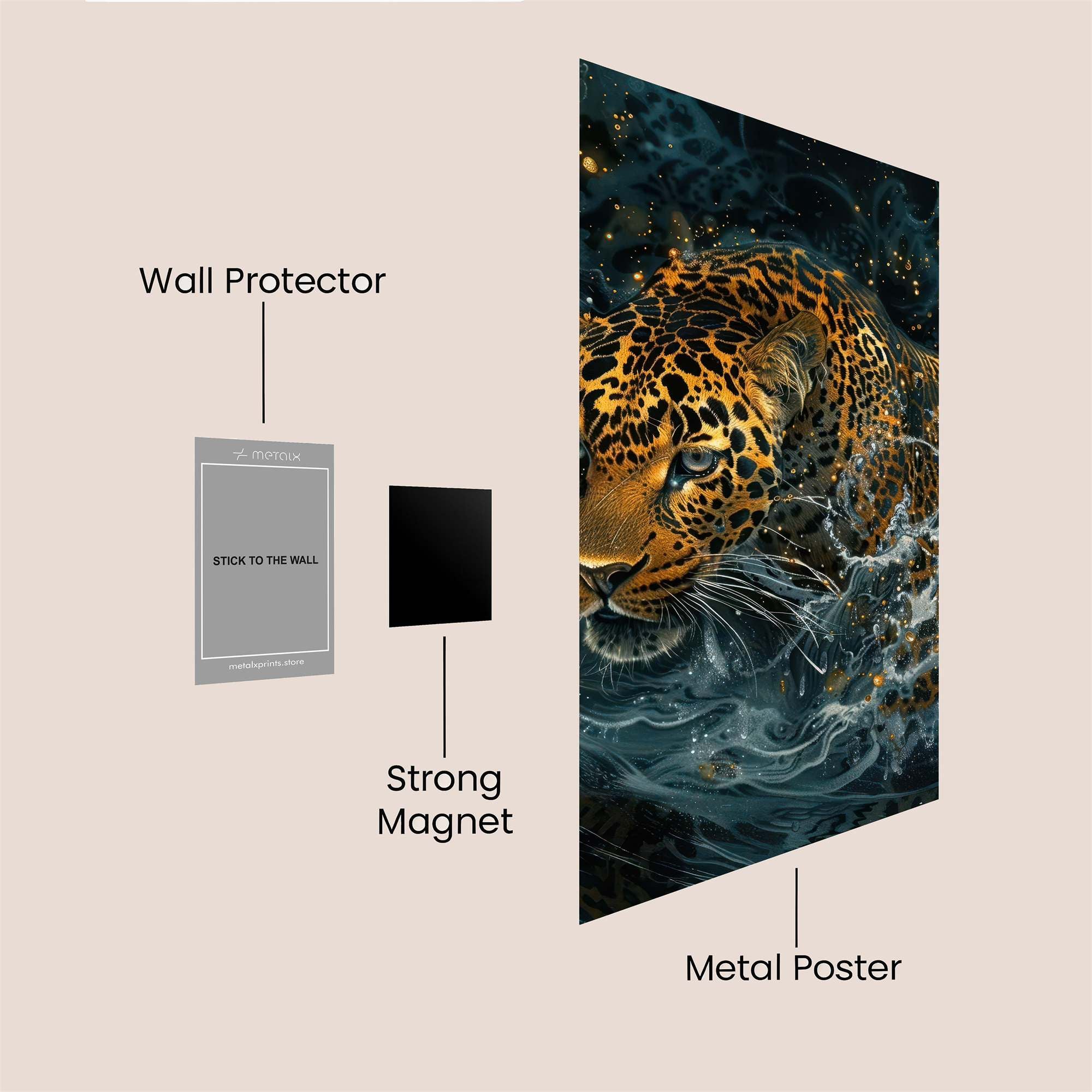 Leopard Luminosity Safe Wall Magnetic / M
