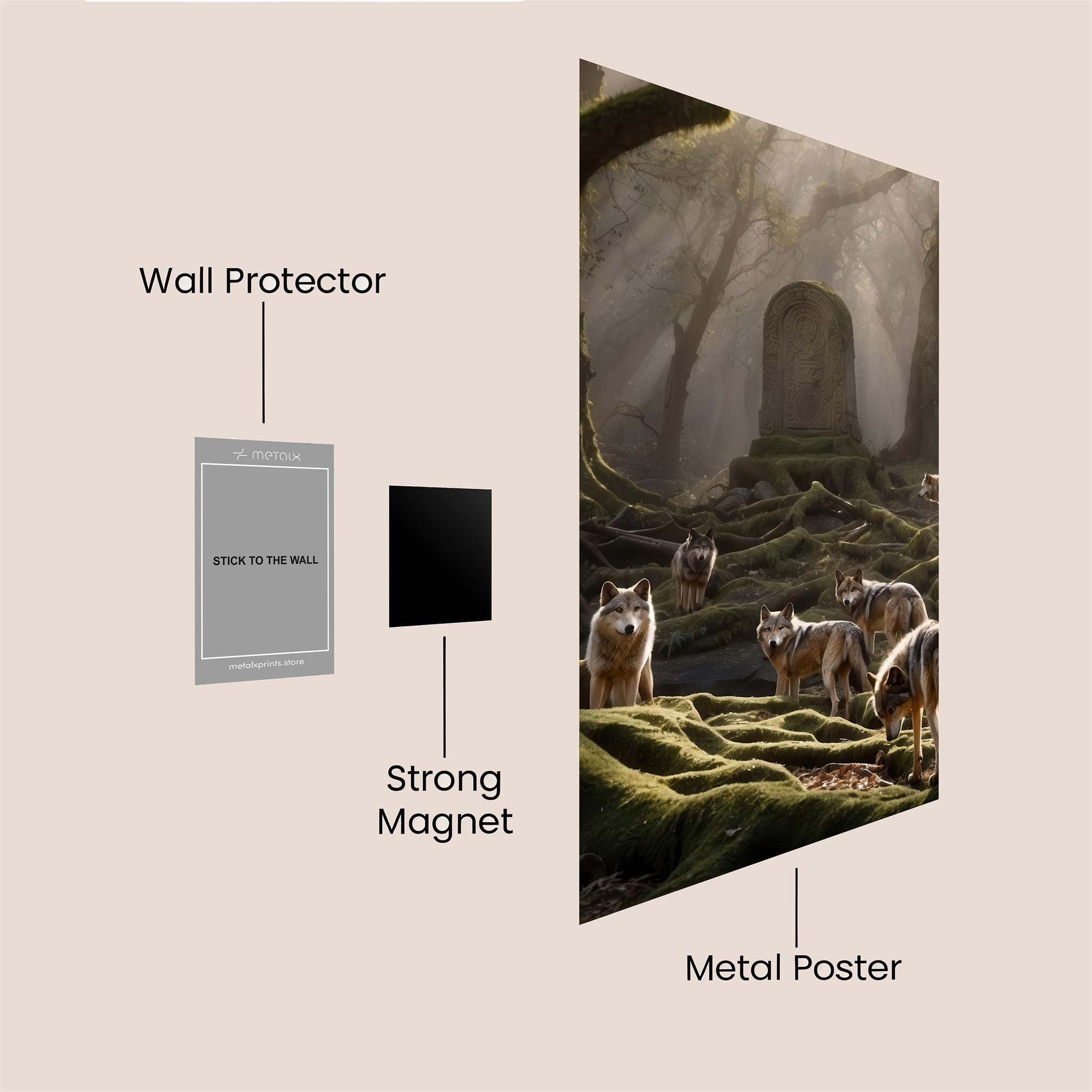 Wolves' Elegy Safe Wall Magnetic / M