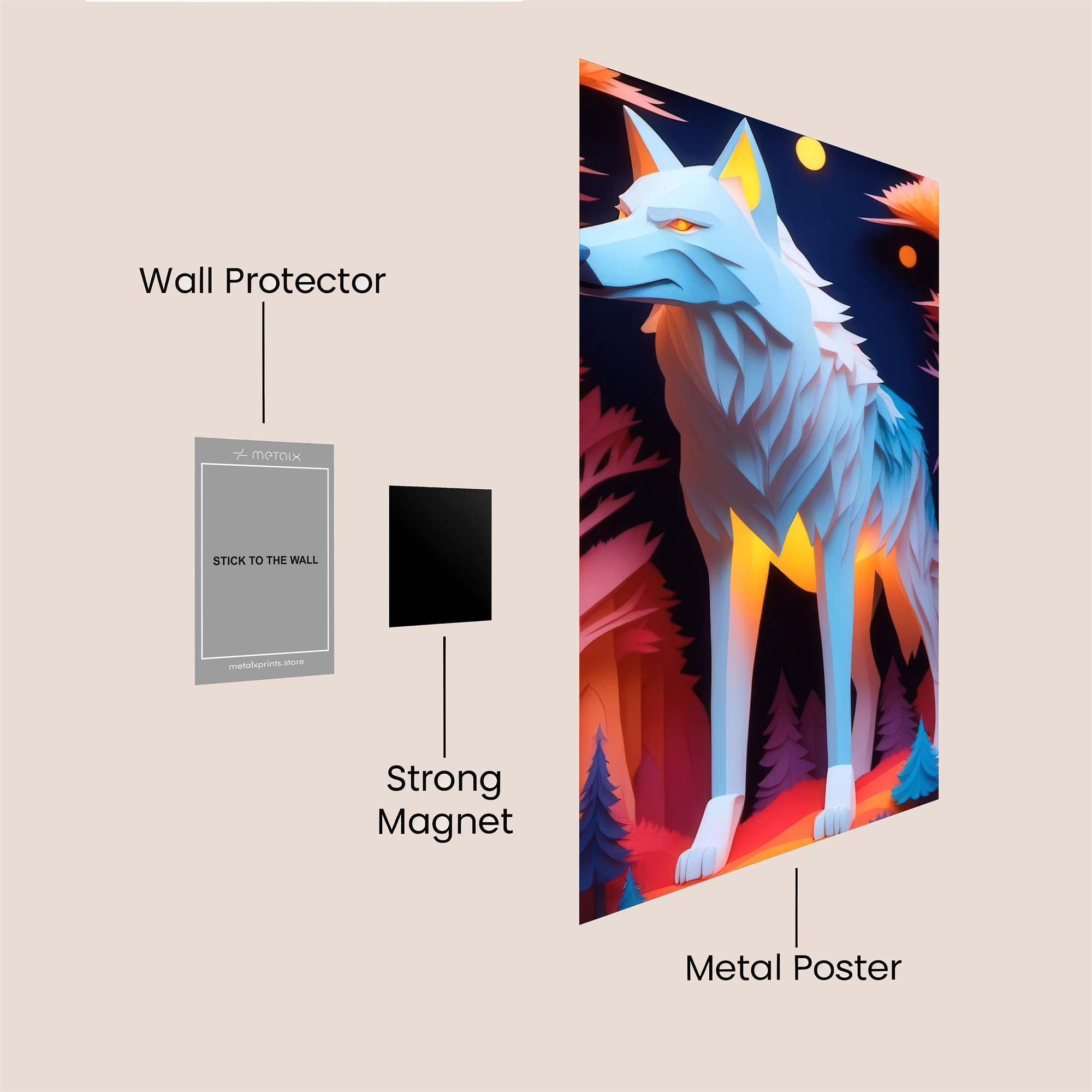 Luminous Howl Safe Wall Magnetic / M