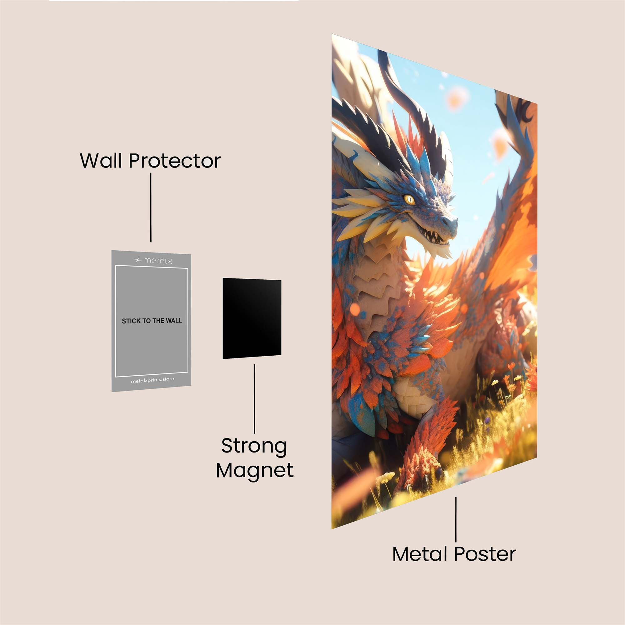 Blossom Fury Safe Wall Magnetic / M