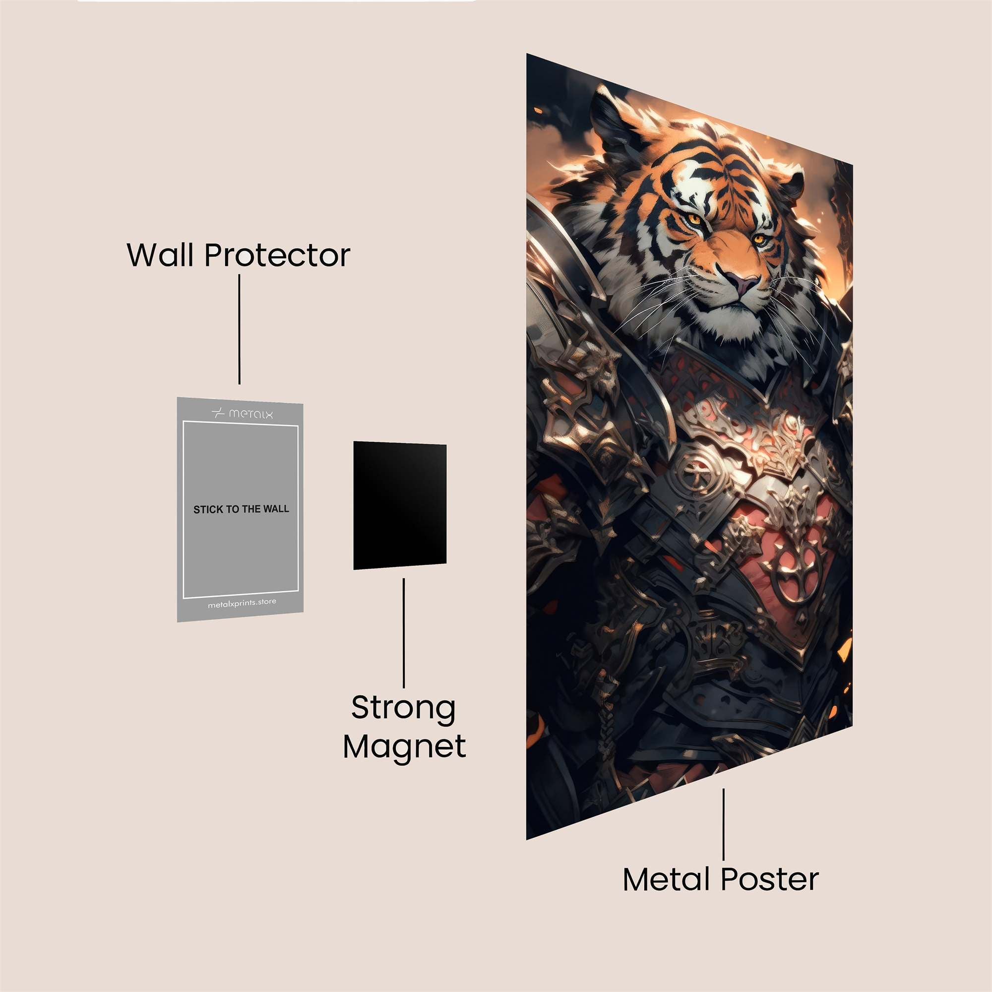 Tiger Triumph Safe Wall Magnetic / M